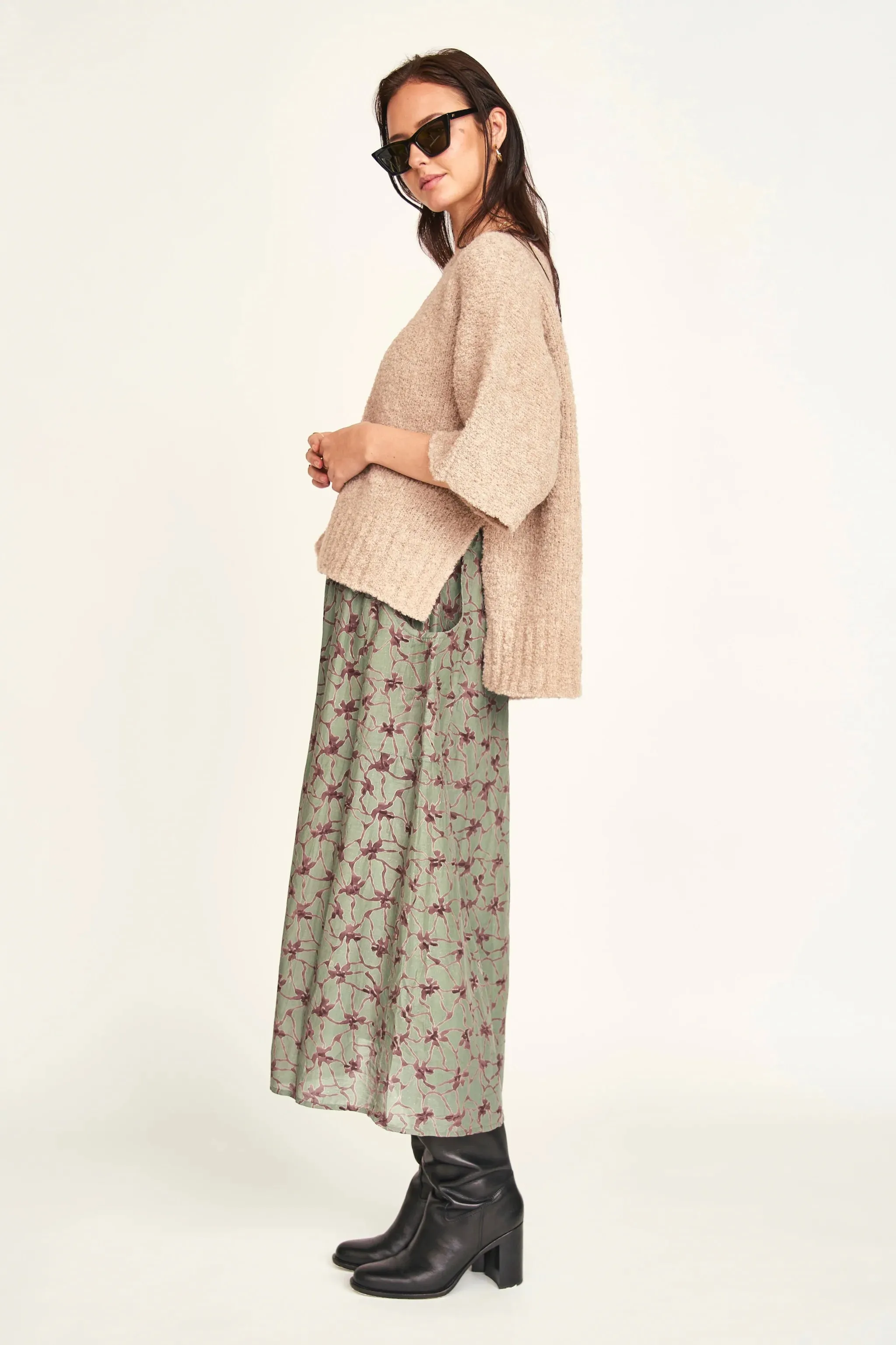 Mirth Fez Boucle Top in Graham Cracker SecurePockets