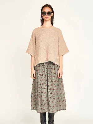 MoistureWicking Material Mirth Fez Boucle Top in Graham Cracker