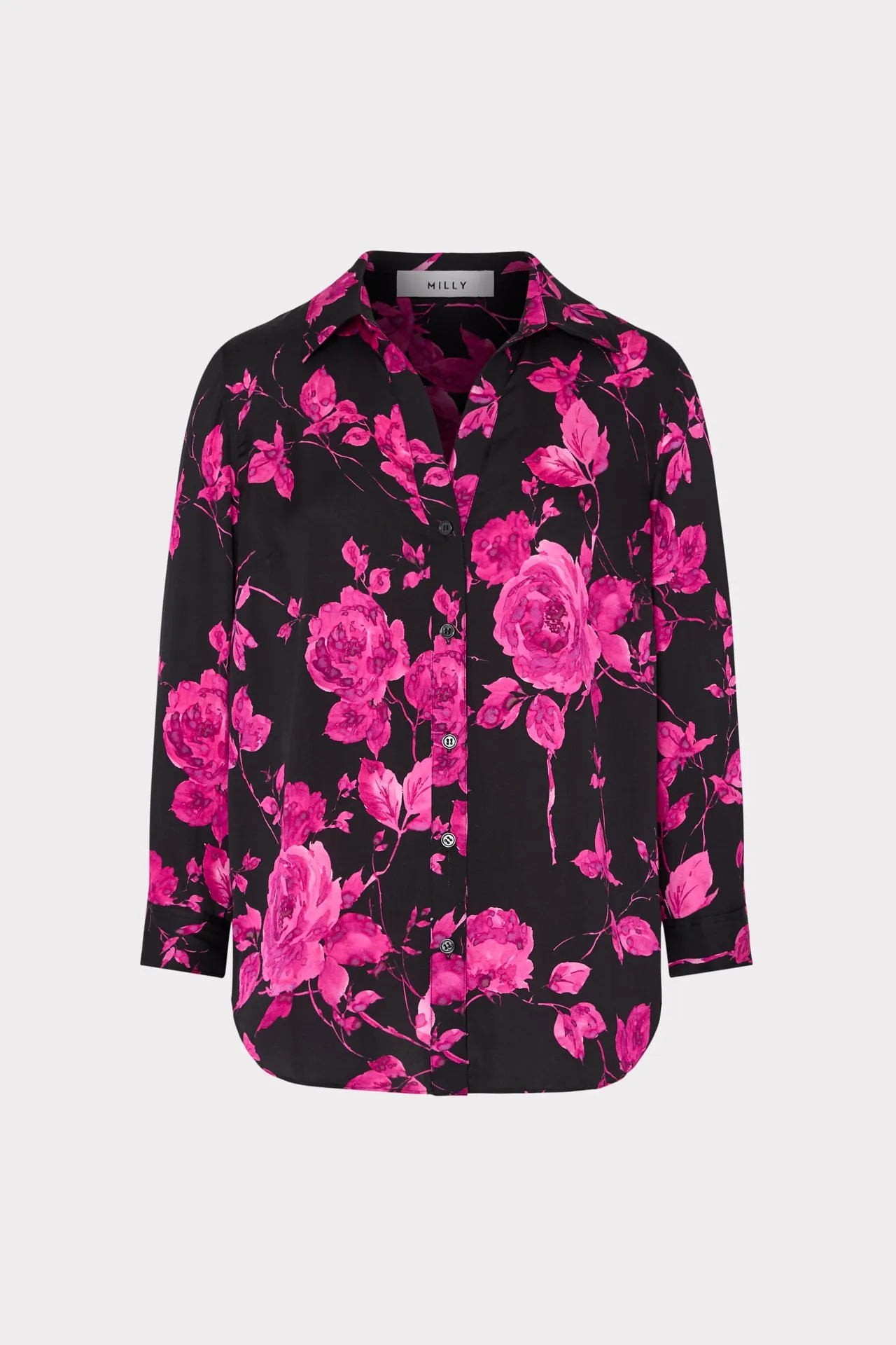 BondedEdges Luxurious Feel Quincy Amarilla Rose Silk Blouse