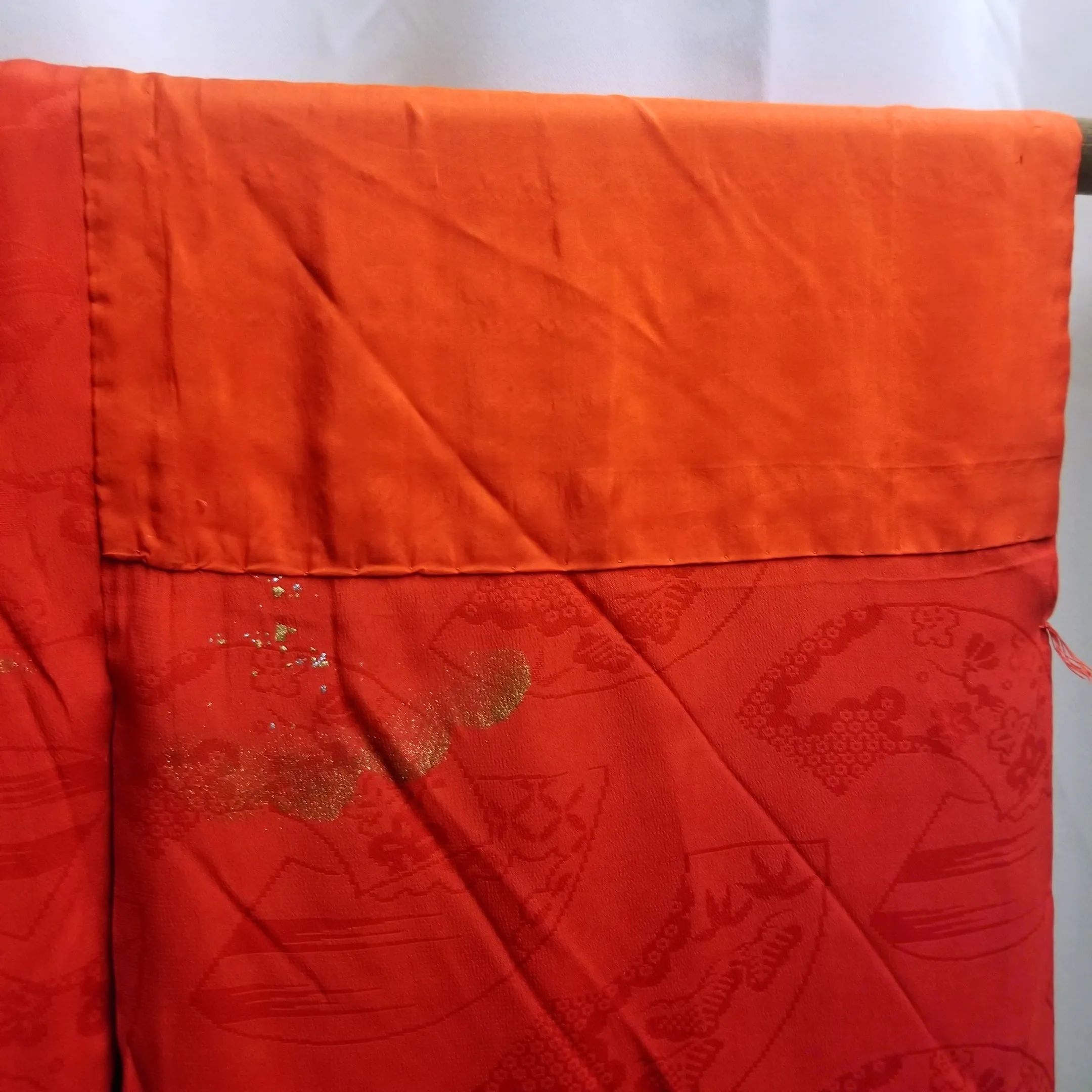 "Red with Crane" Vintage Underkimono