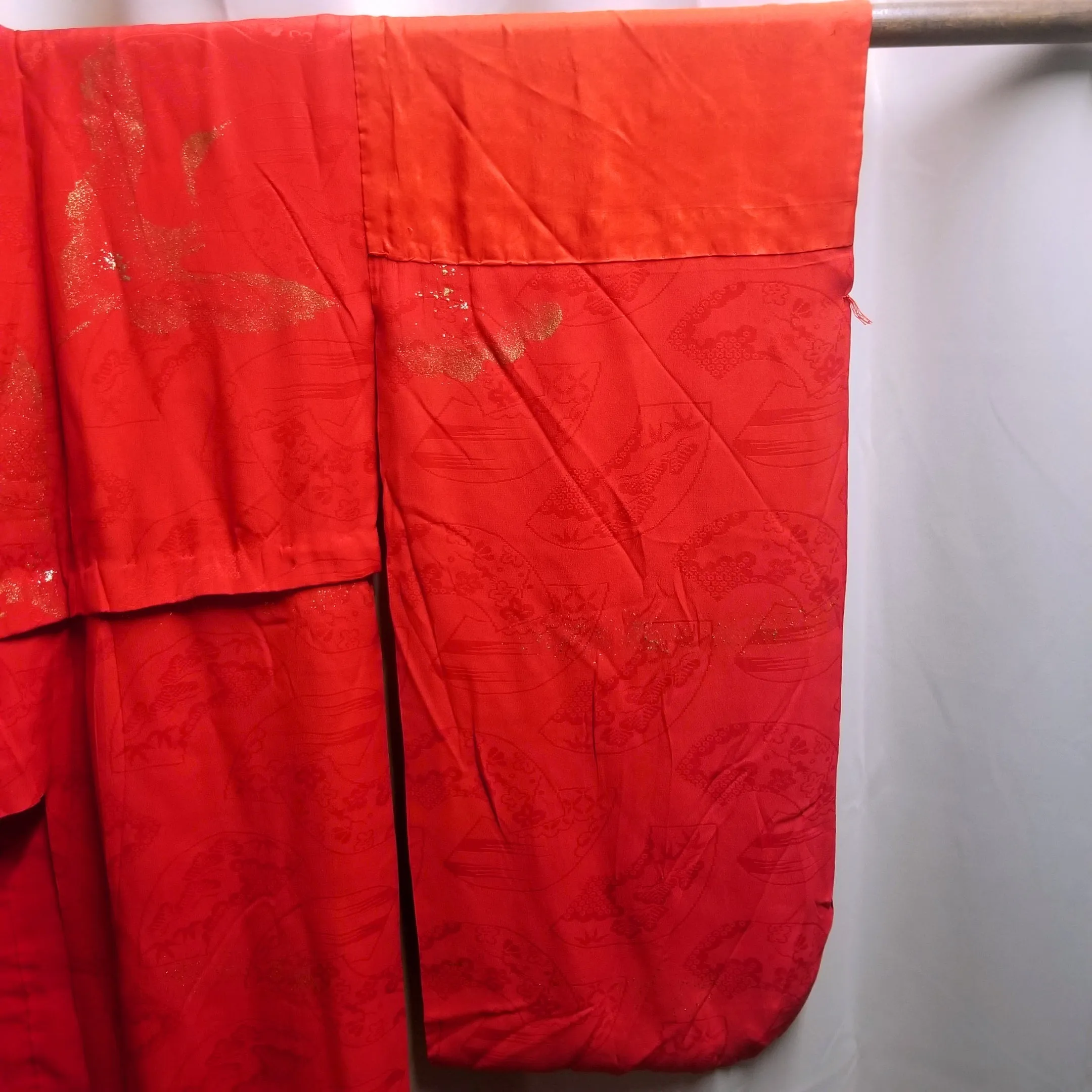 "Red with Crane" Vintage Underkimono