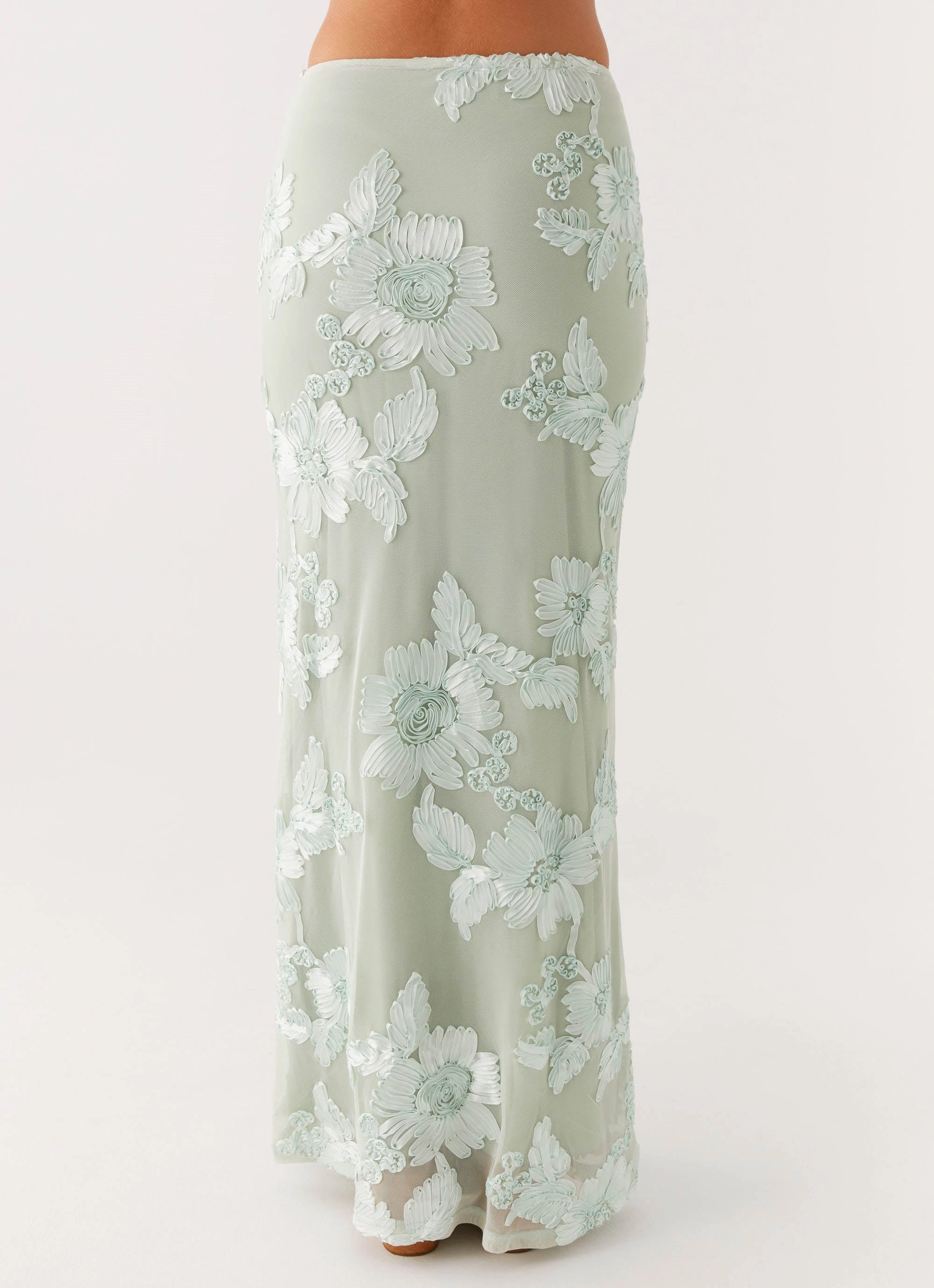 Radiate Maxi Skirt - Sage Elasticized Hem