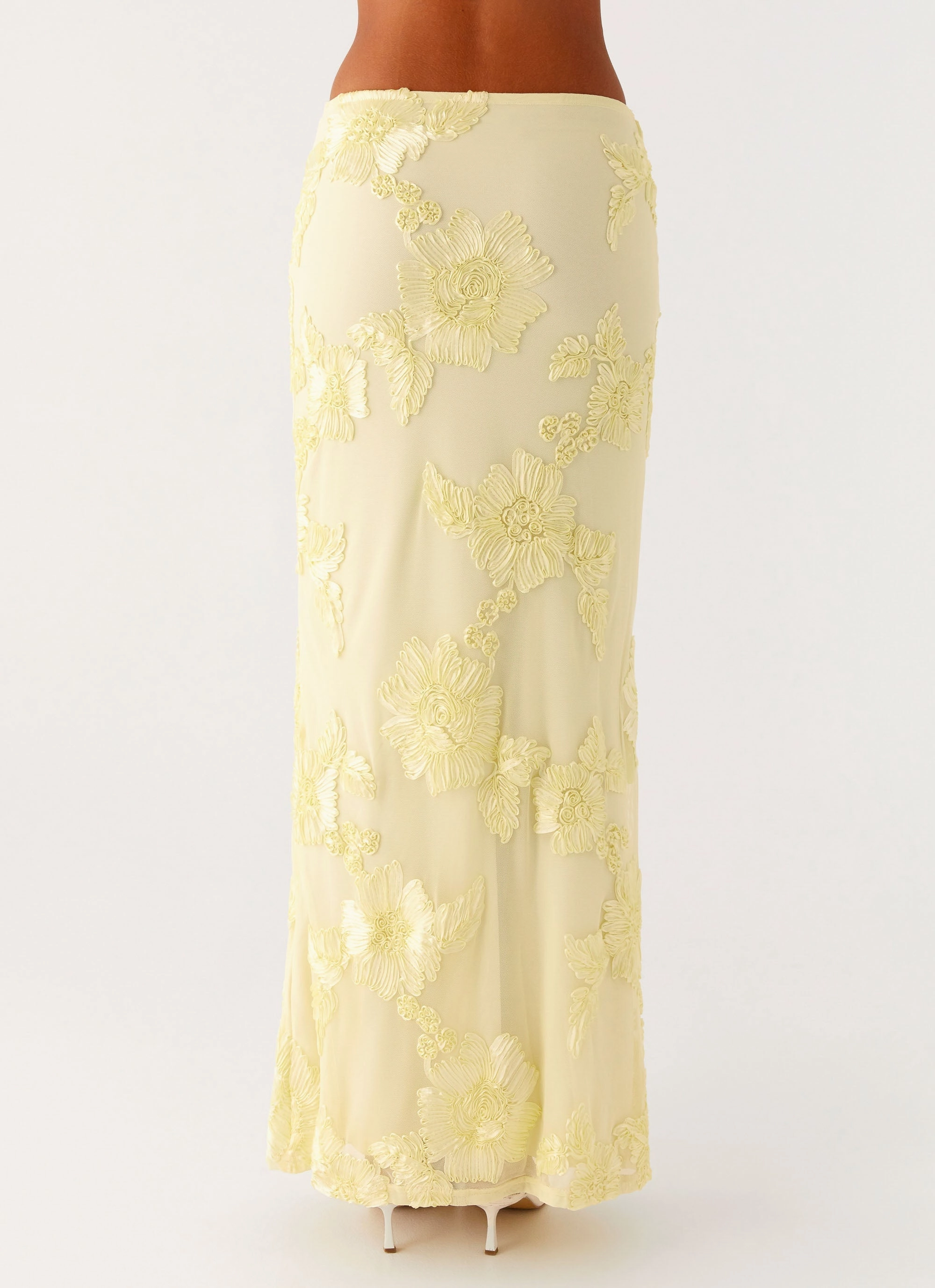 Radiate Maxi Skirt - Yellow Luxury Feel Everyday Look