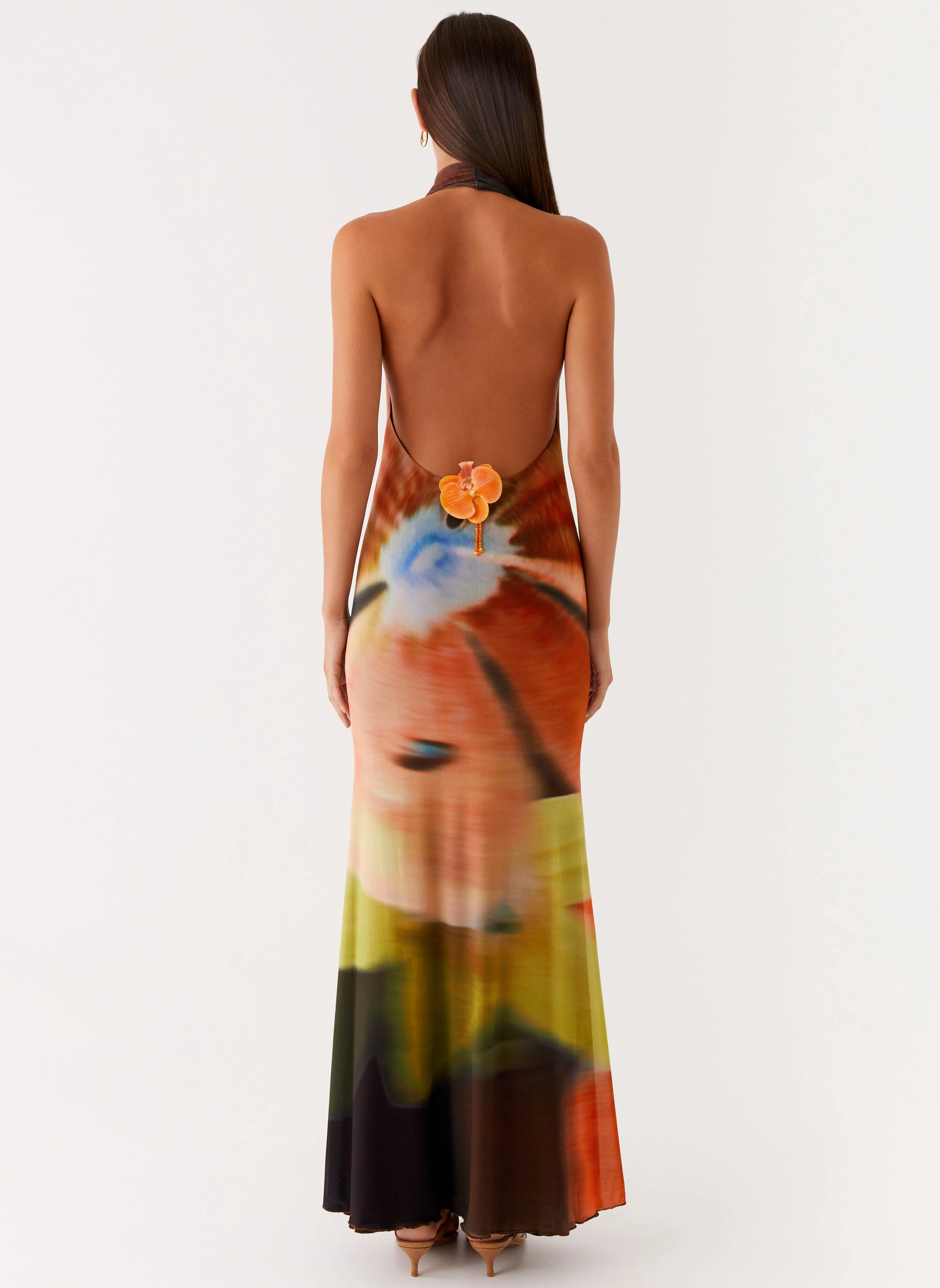 Chilly Weather Comfort Raellia Maxi Dress - Moody Floral