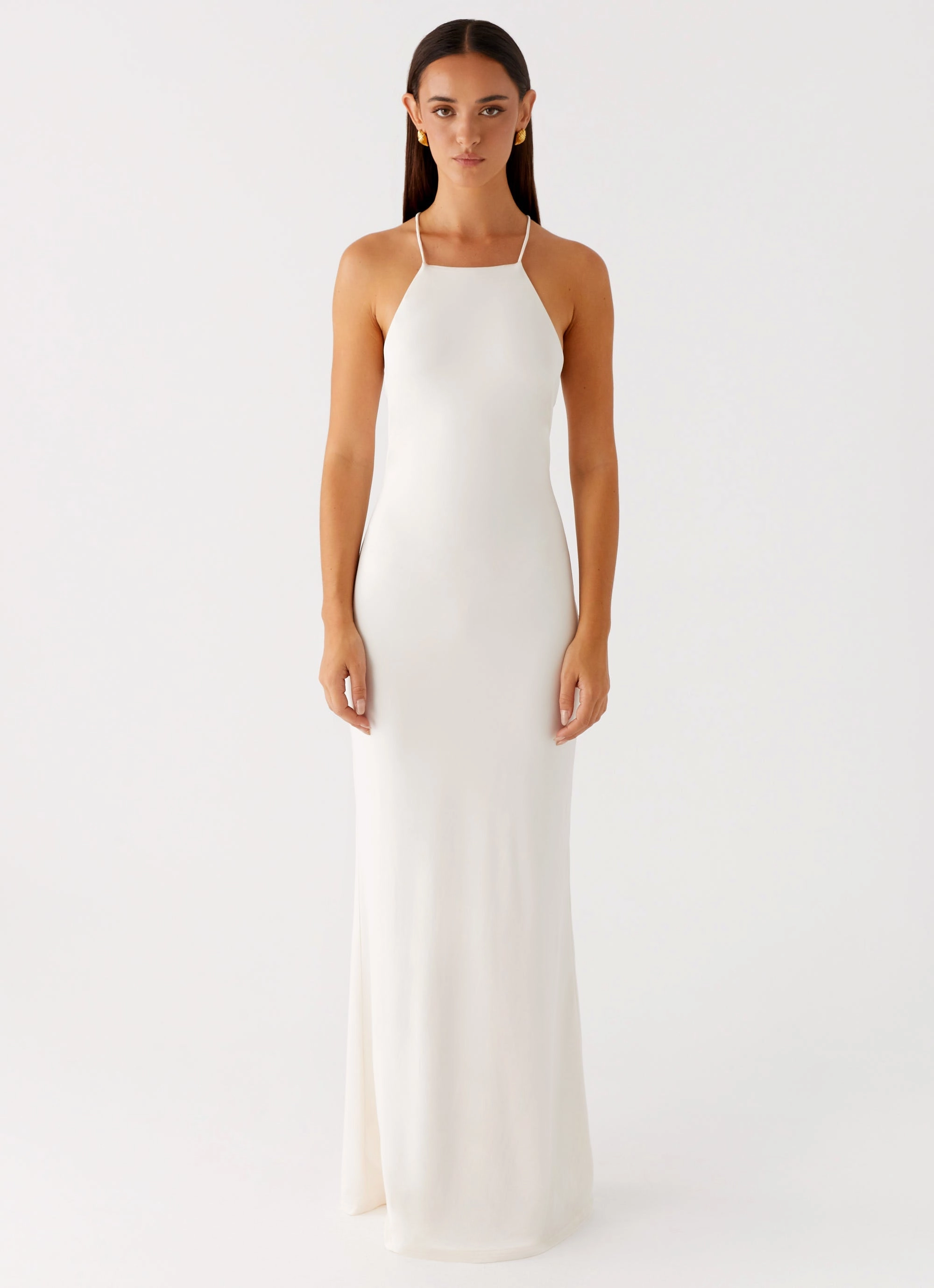 Raffa Pearl Maxi Dress - Ivory Multipurpose Street Casual