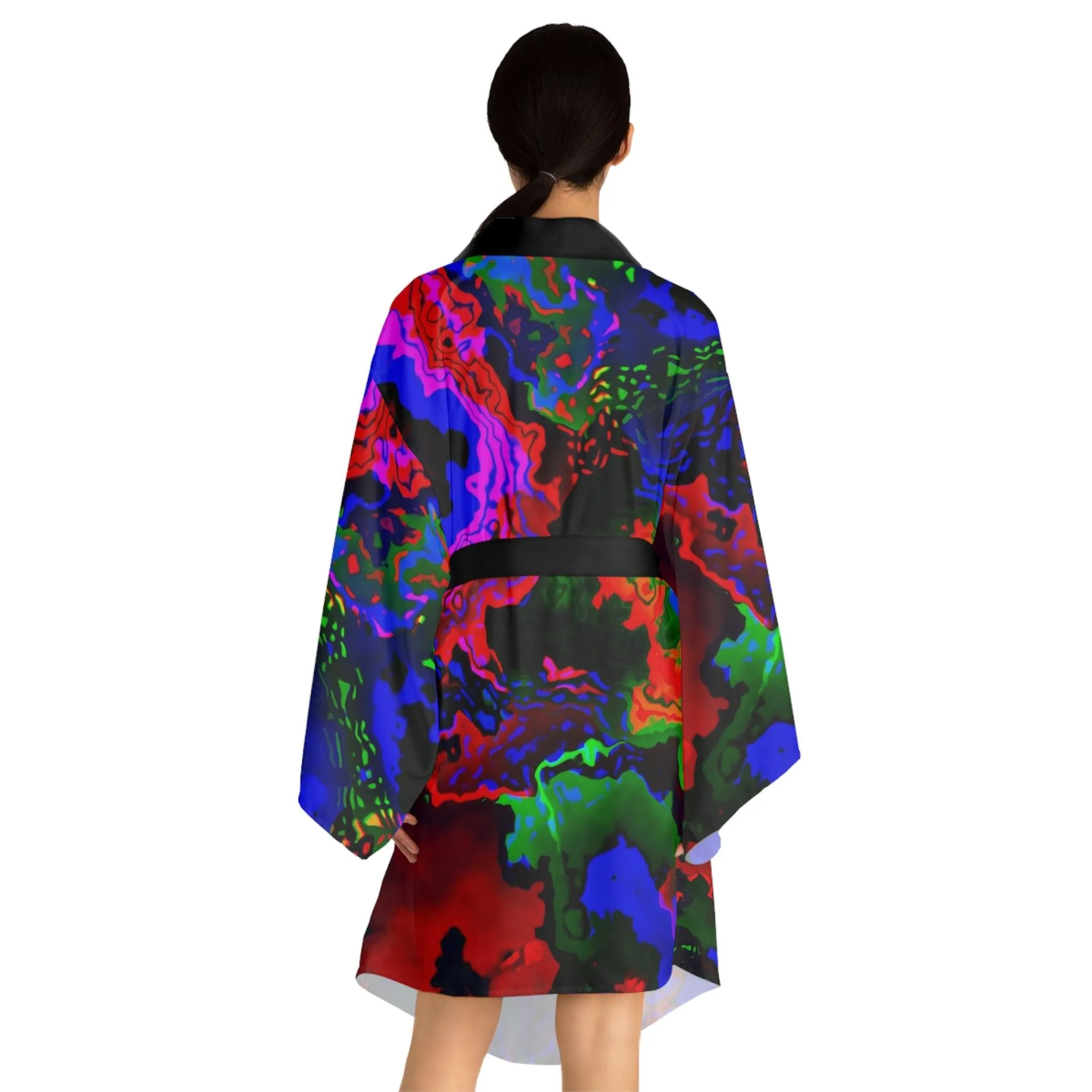 Rainbow in the Darkness Long Sleeve Kimono Robe