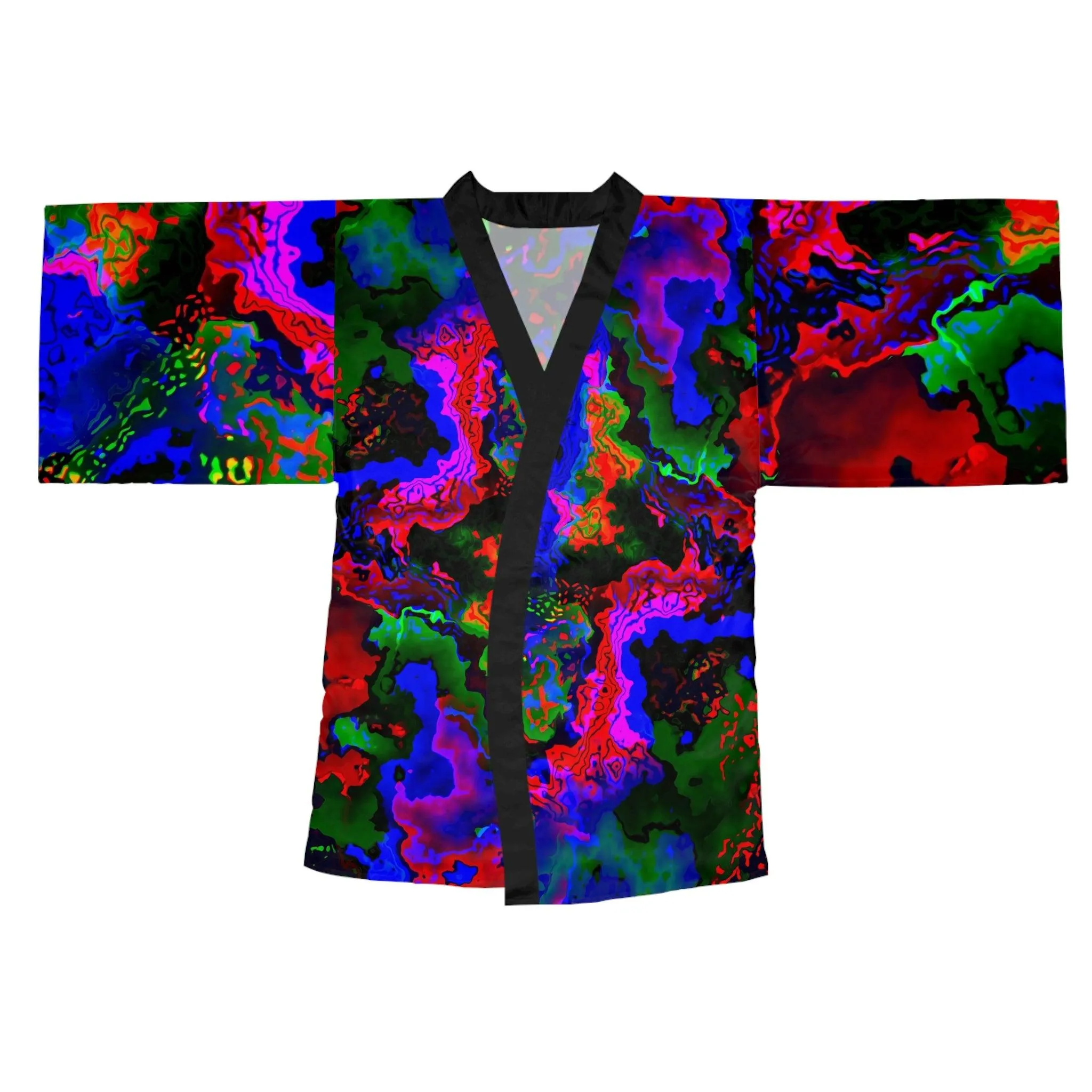 Rainbow in the Darkness Long Sleeve Kimono Robe