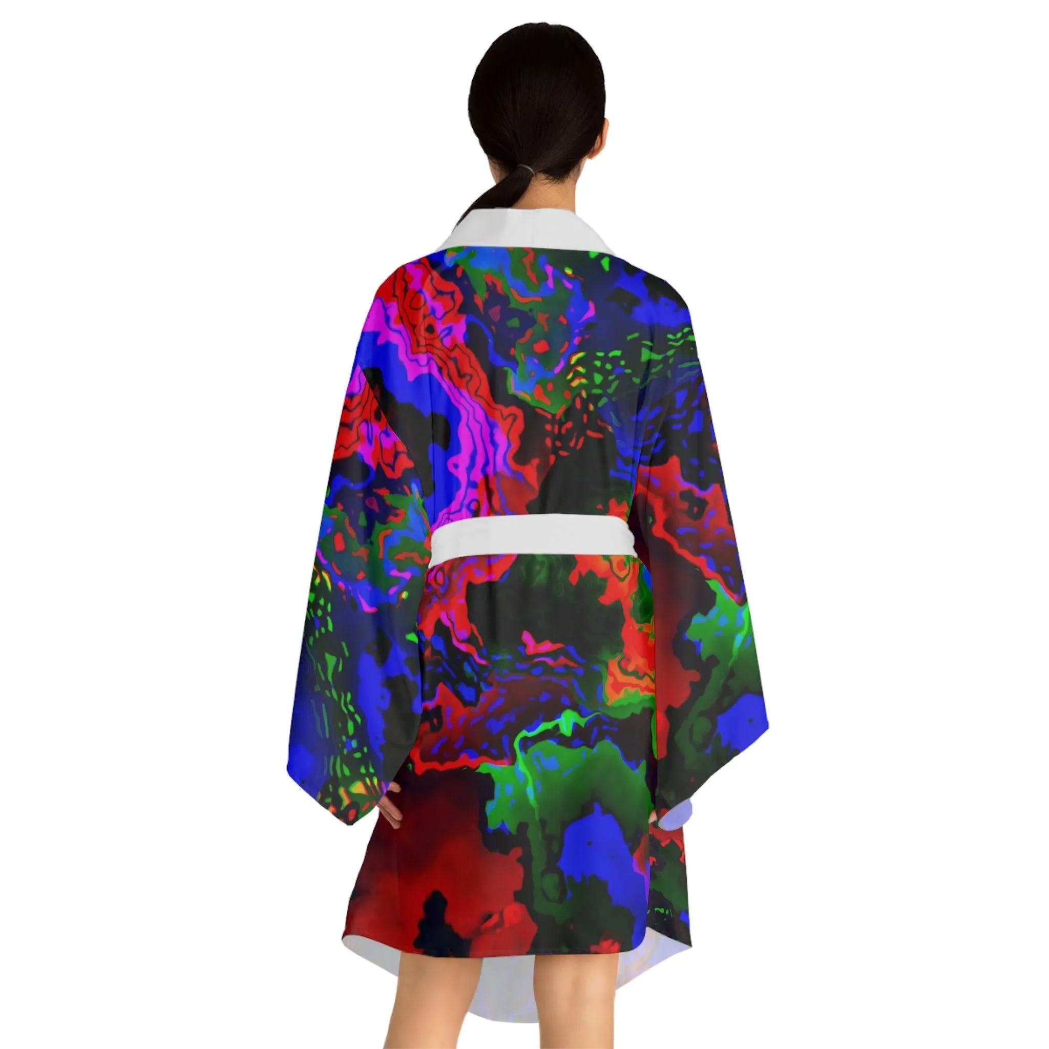 Rainbow in the Darkness Long Sleeve Kimono Robe