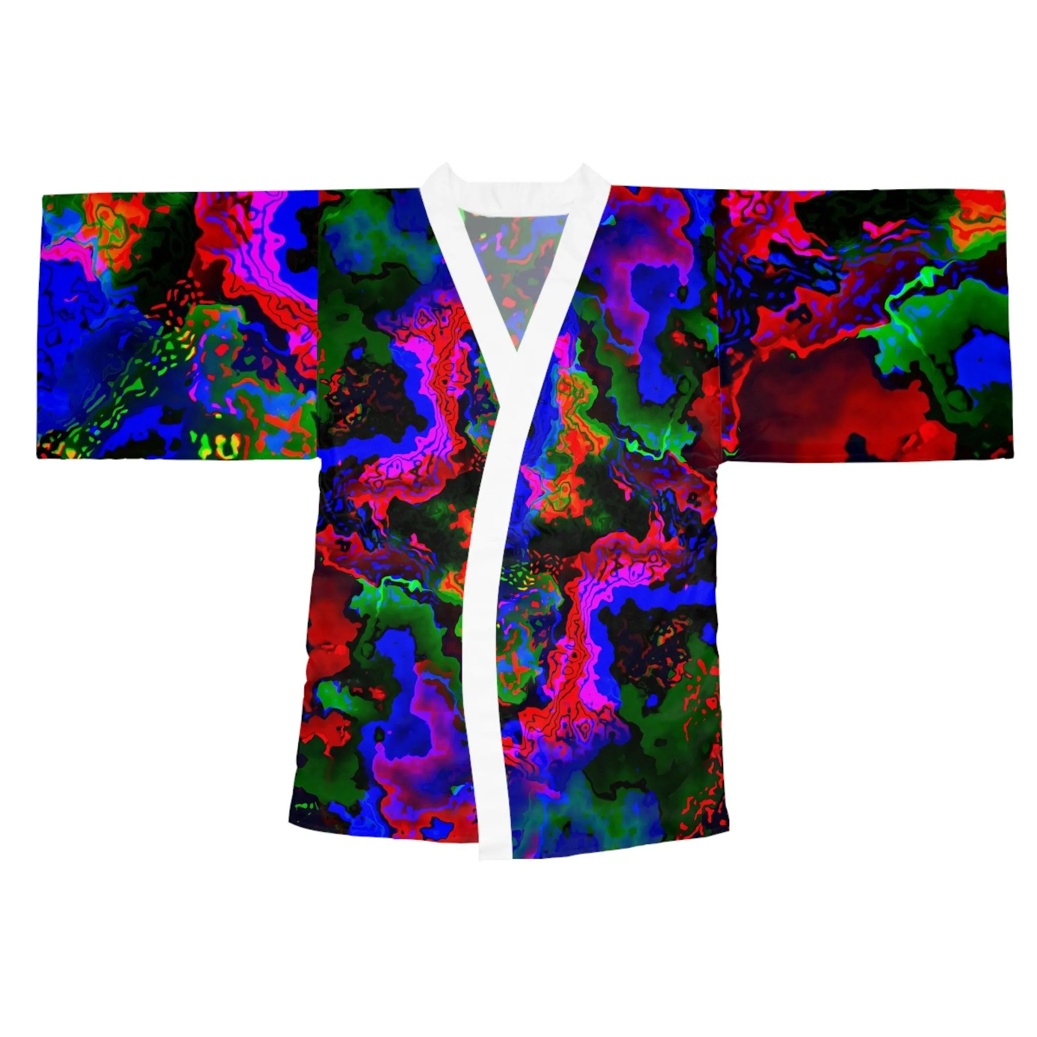 Rainbow in the Darkness Long Sleeve Kimono Robe