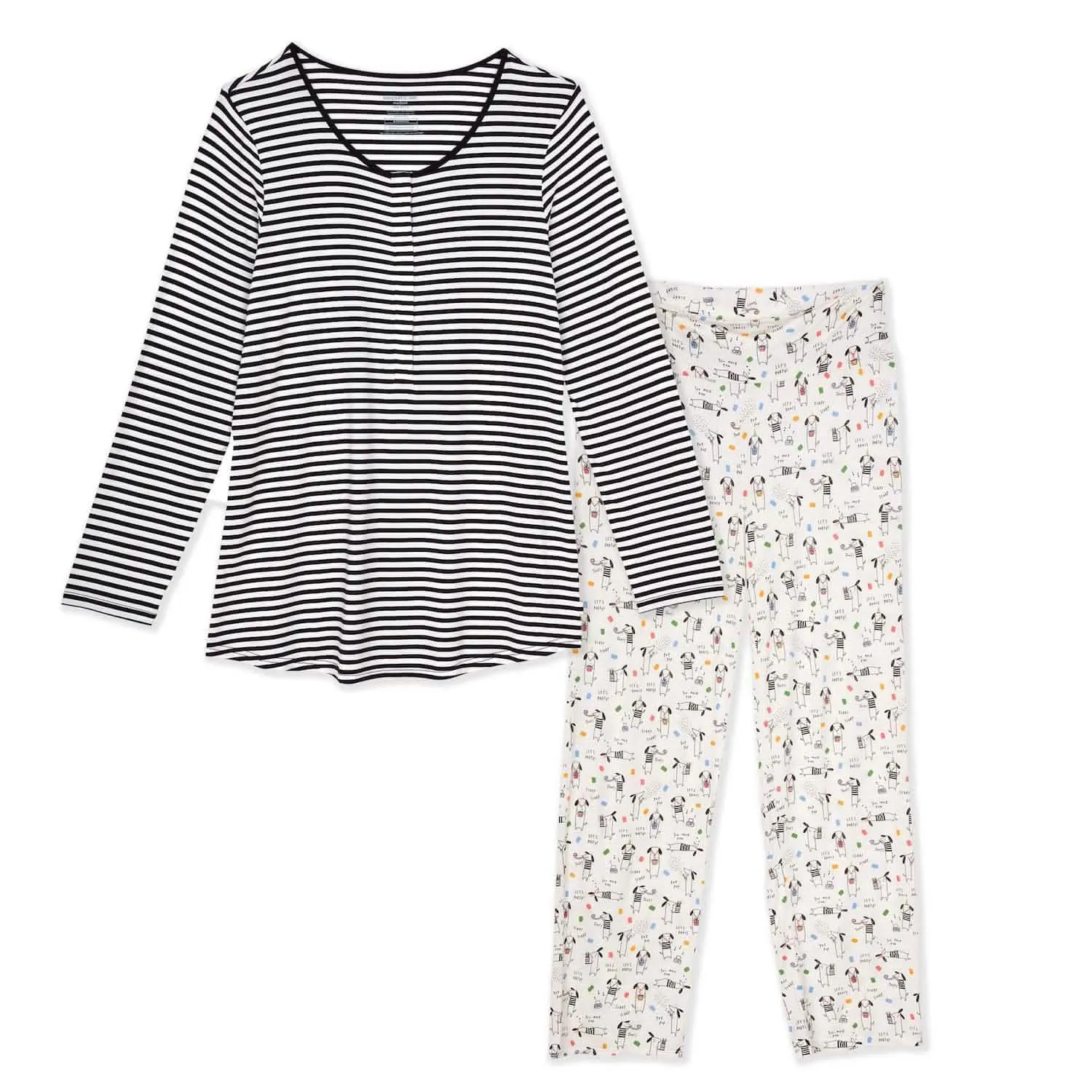 raise the woof modal magnetic nursing pajama set