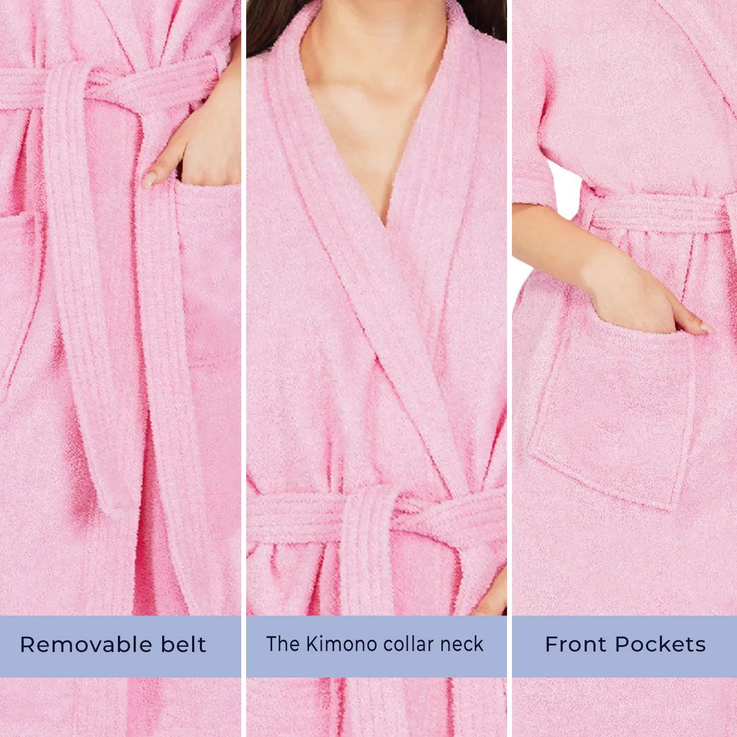 Rangoli Noble Cotton Adult Bathrobe for Women 400 GSM