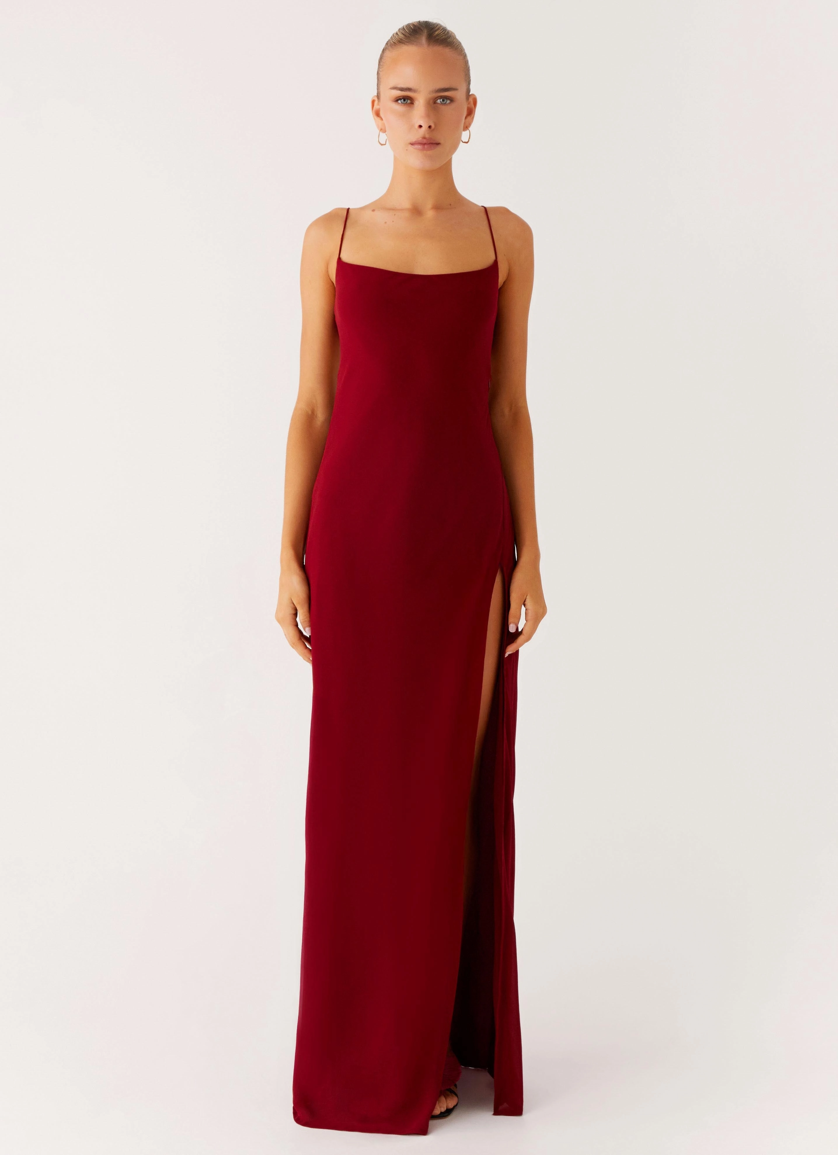 Alouette Maxi Dress - Burgundy Cool Finish Movement Feel
