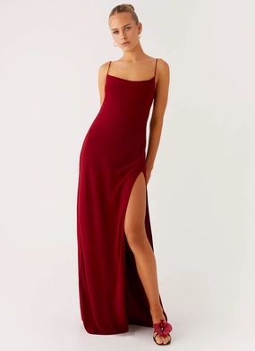 Cool Finish Relax Tones Alouette Maxi Dress - Burgundy