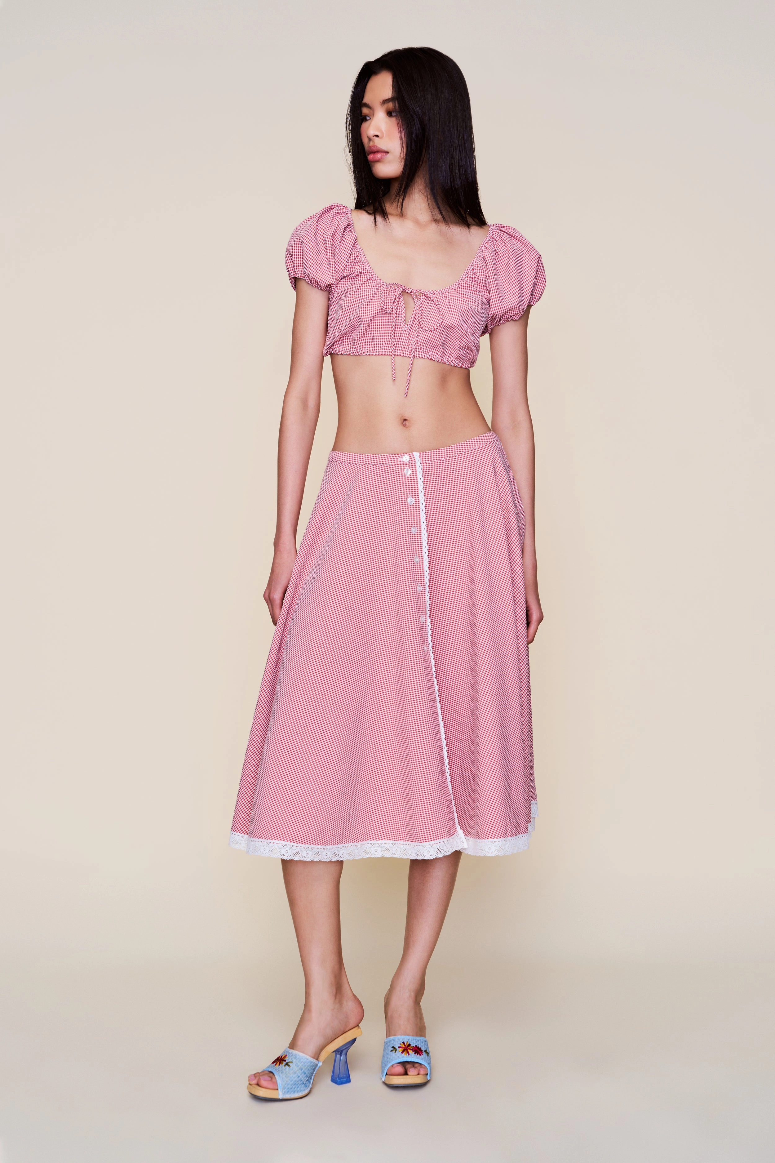 Ravello Gingham Skirt Craftsmanship Focus