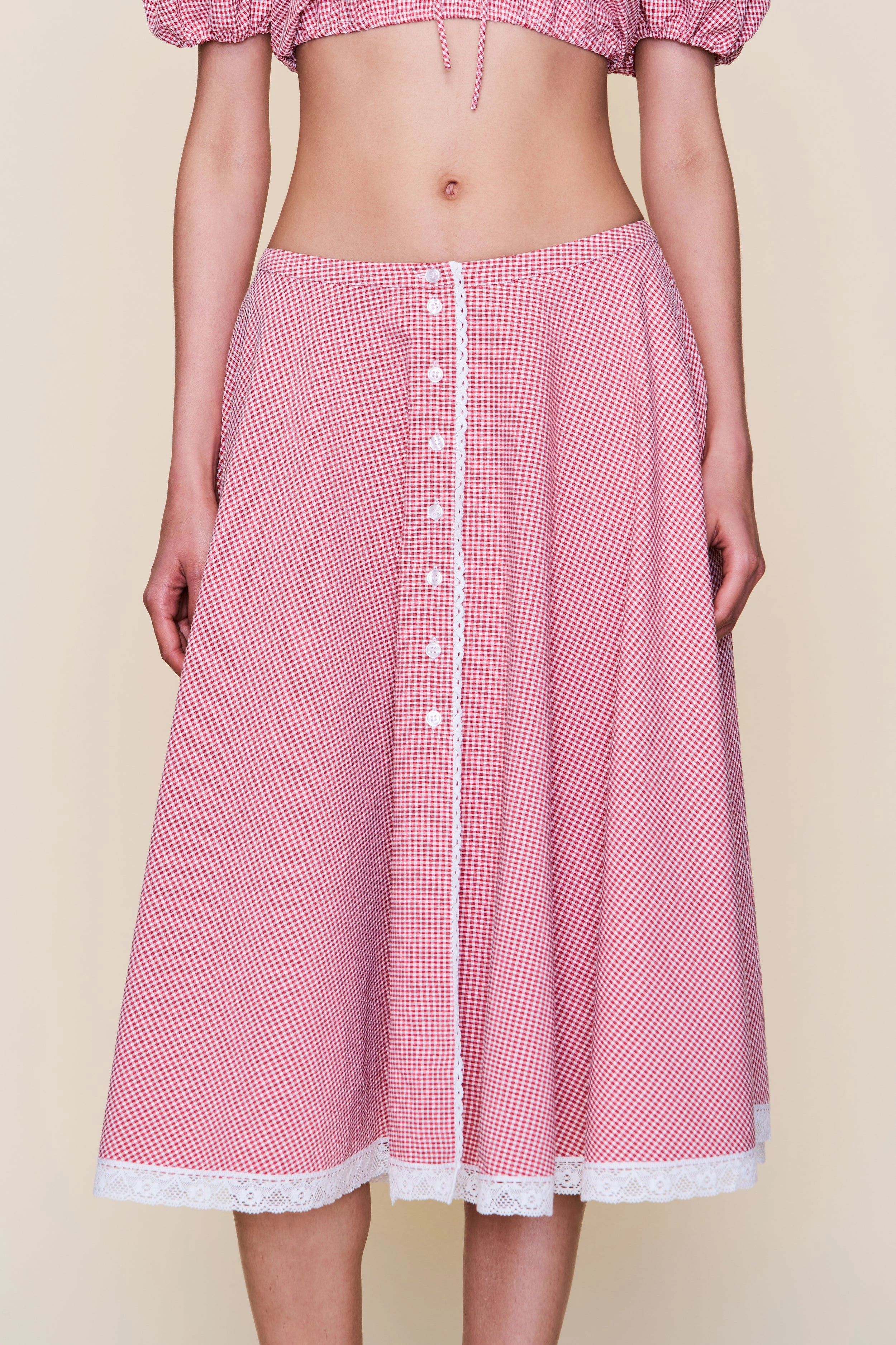 Seamless Finish Everyday Look Ravello Gingham Skirt