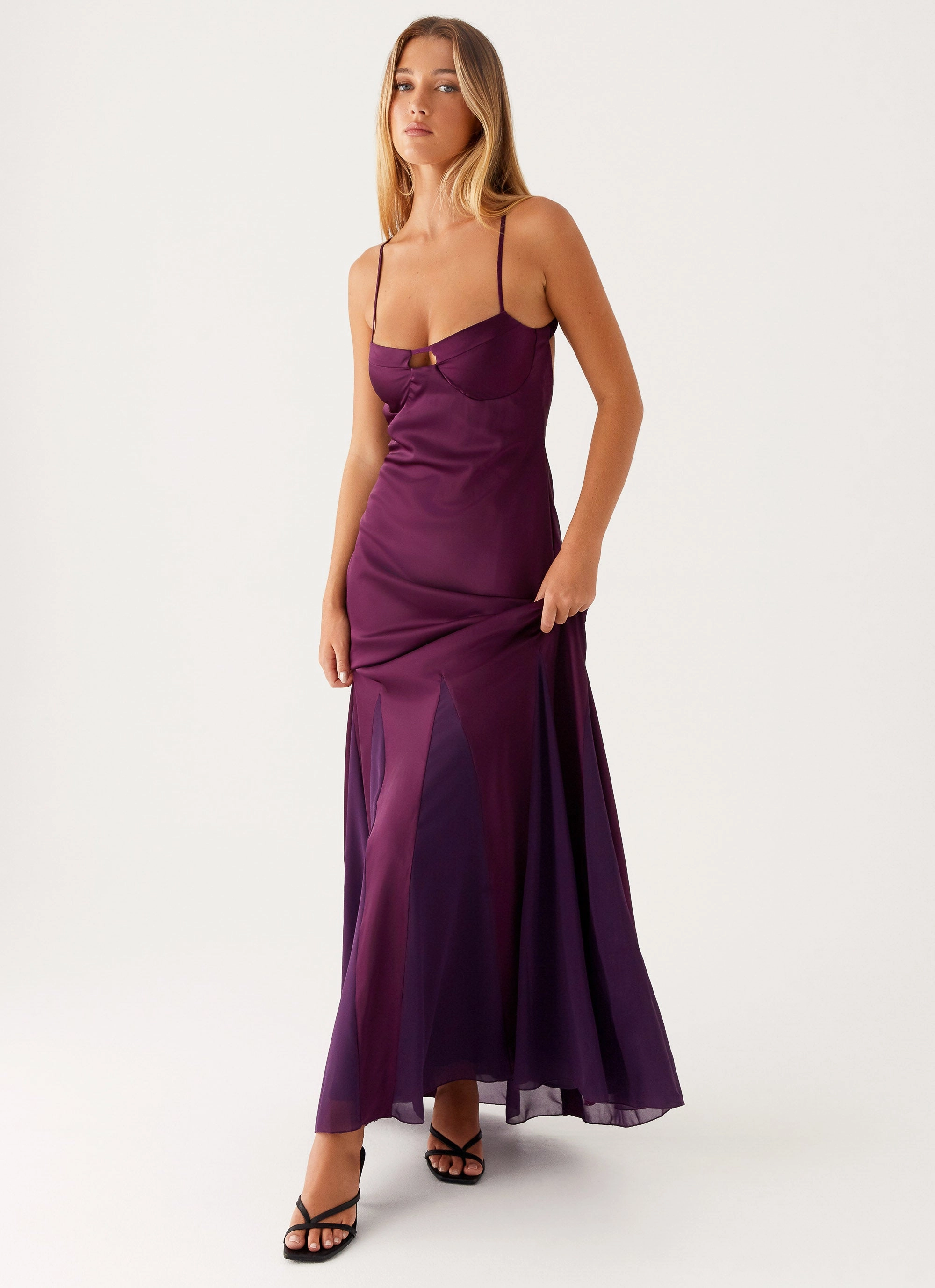 Ravello Maxi Dress - Mulberry Sleek Touch Polite Color