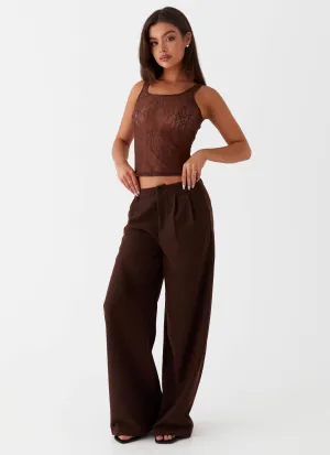 Quick Comfort Fit Ravenscroft Suit Pants - Dark Chocolate