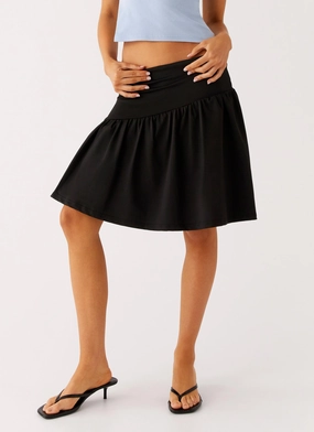 Comfortable Feel Global Inspiration Rayna Midi Skirt - Black