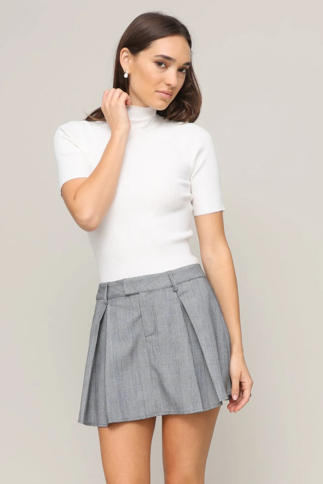 UltravioletProtectionFabric Rebecca Ribbed Mock Neck Sweater