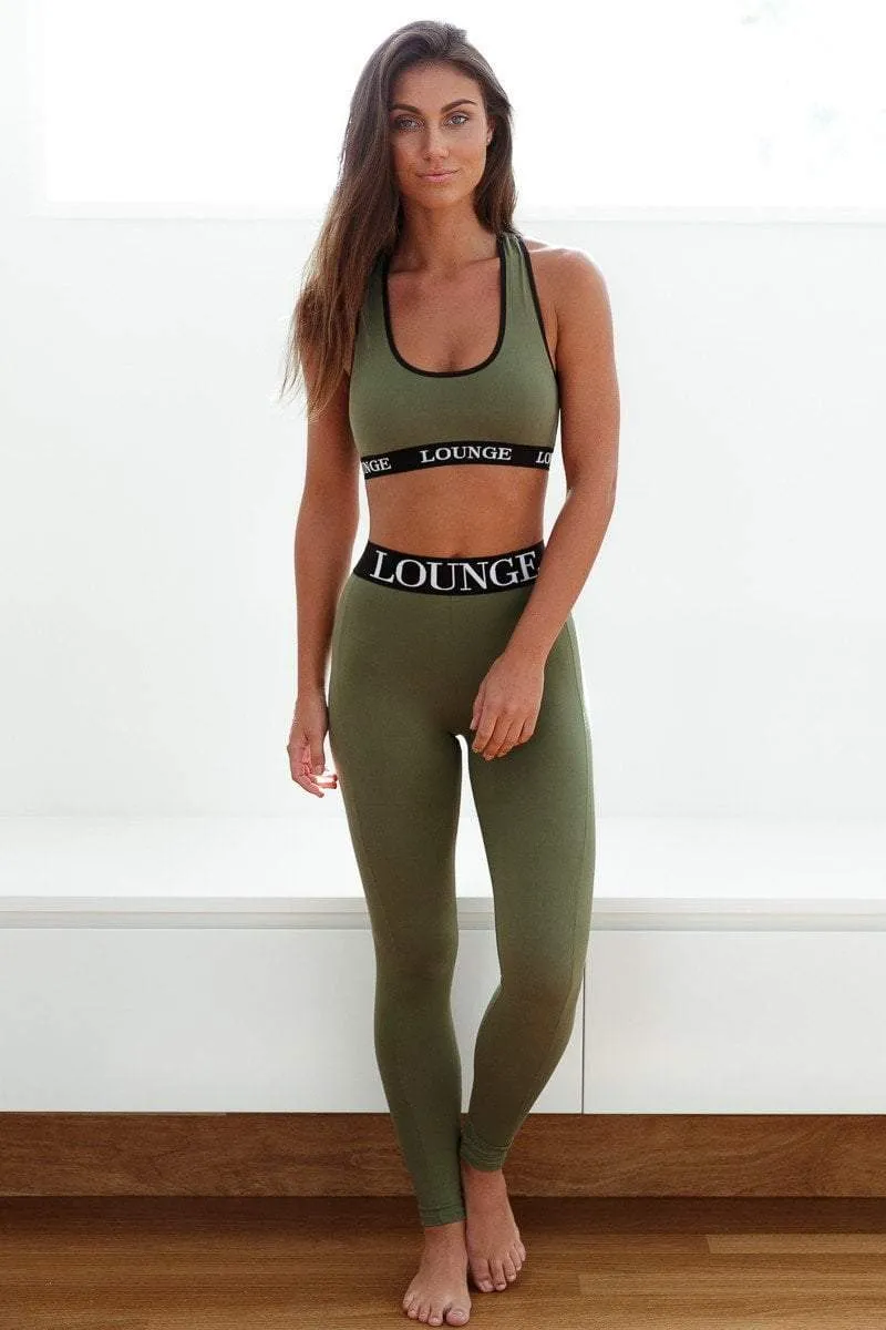 REBORN Khaki High Waisted Leggings Set