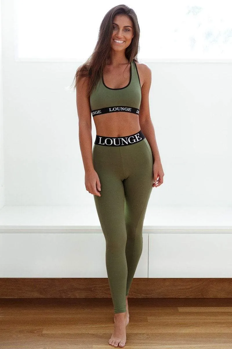 REBORN Khaki High Waisted Leggings Set