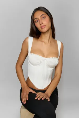 Ruched Cup Bustier Top Flexible Waistband Adaptation NonRestrictiveSilhouette