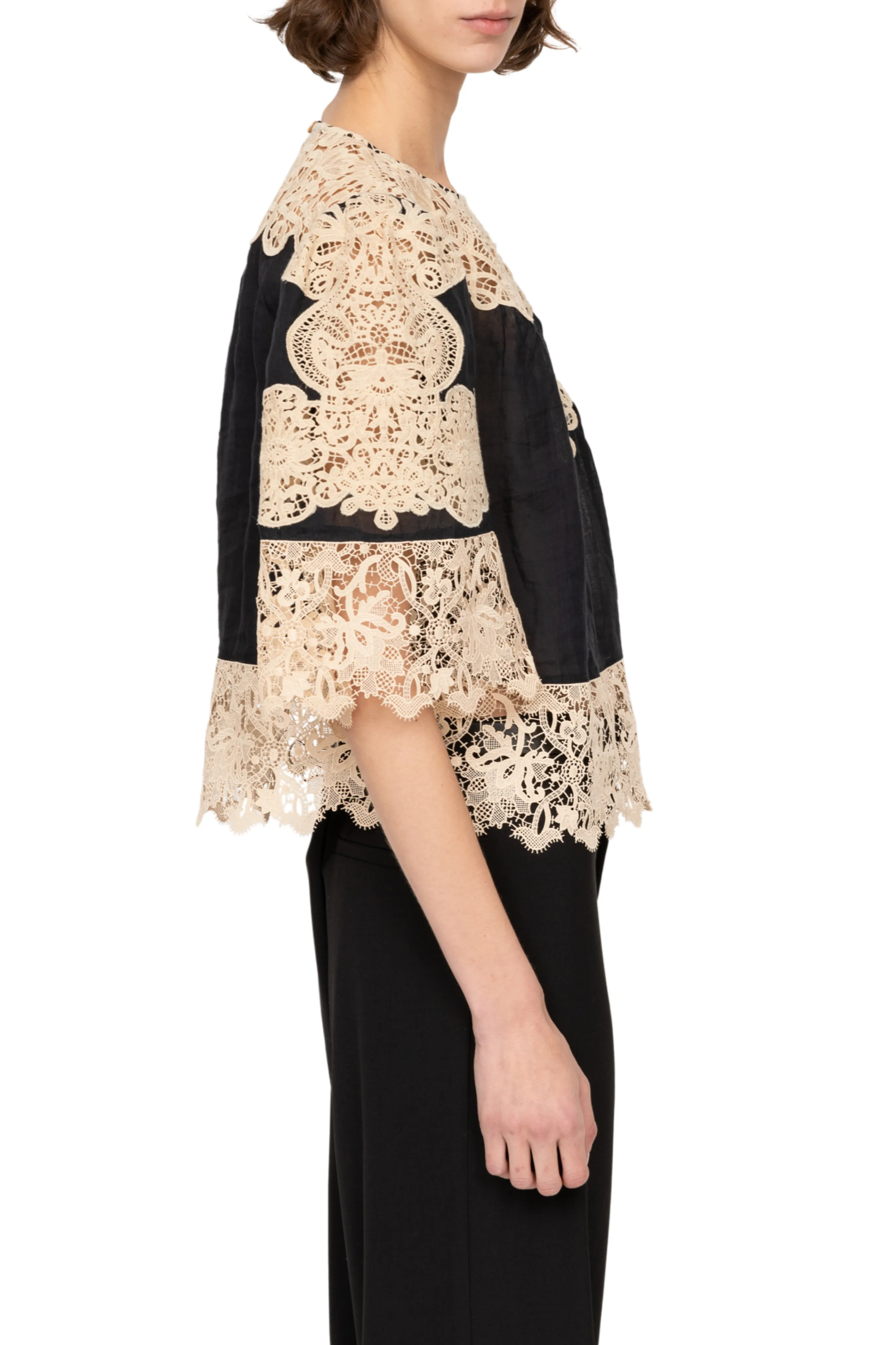 Medina Lace Top Adjustable Hem Cuff