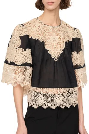 Basic Sweatshirt OdorResistantTechnology Medina Lace Top