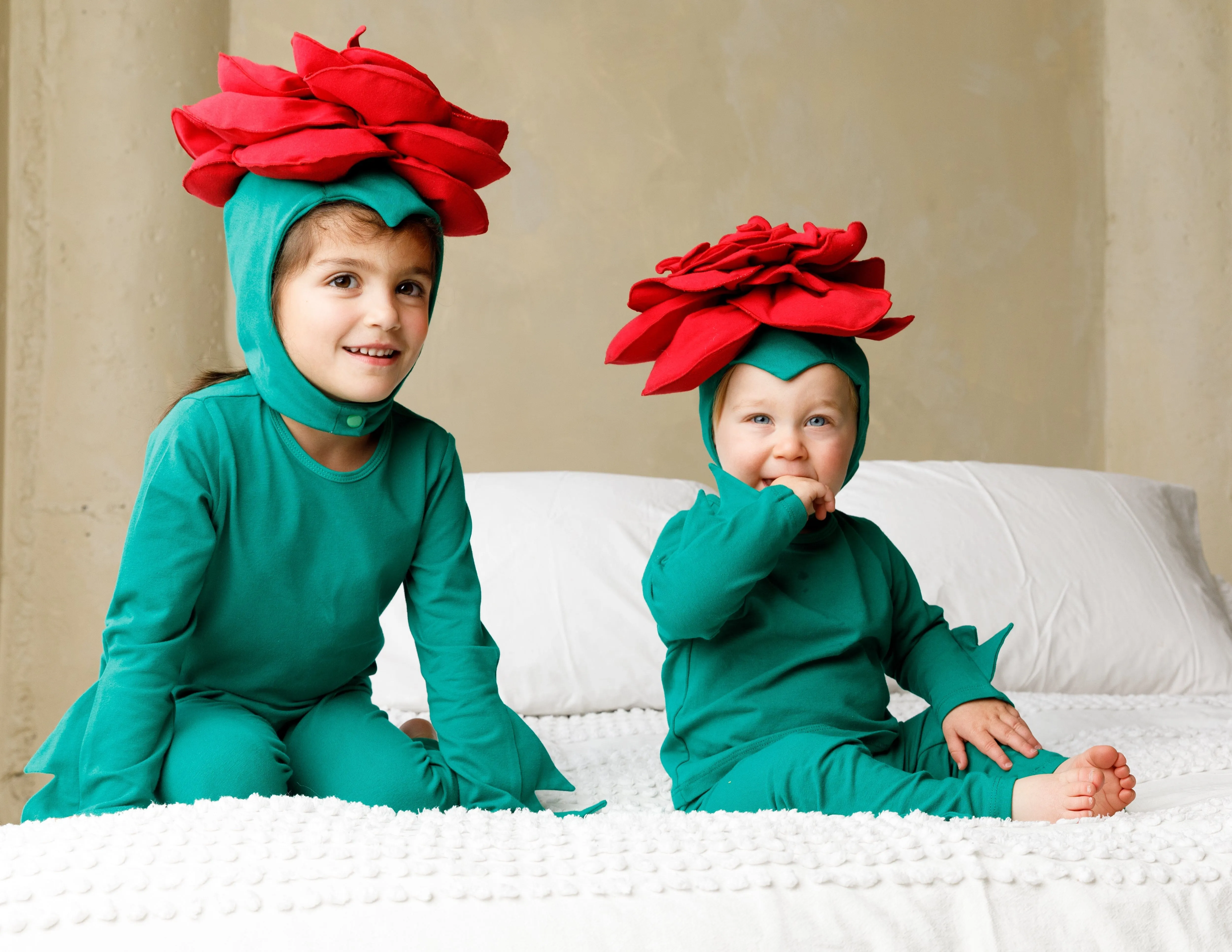 Red Rose Costume with Green Stem Pajamas