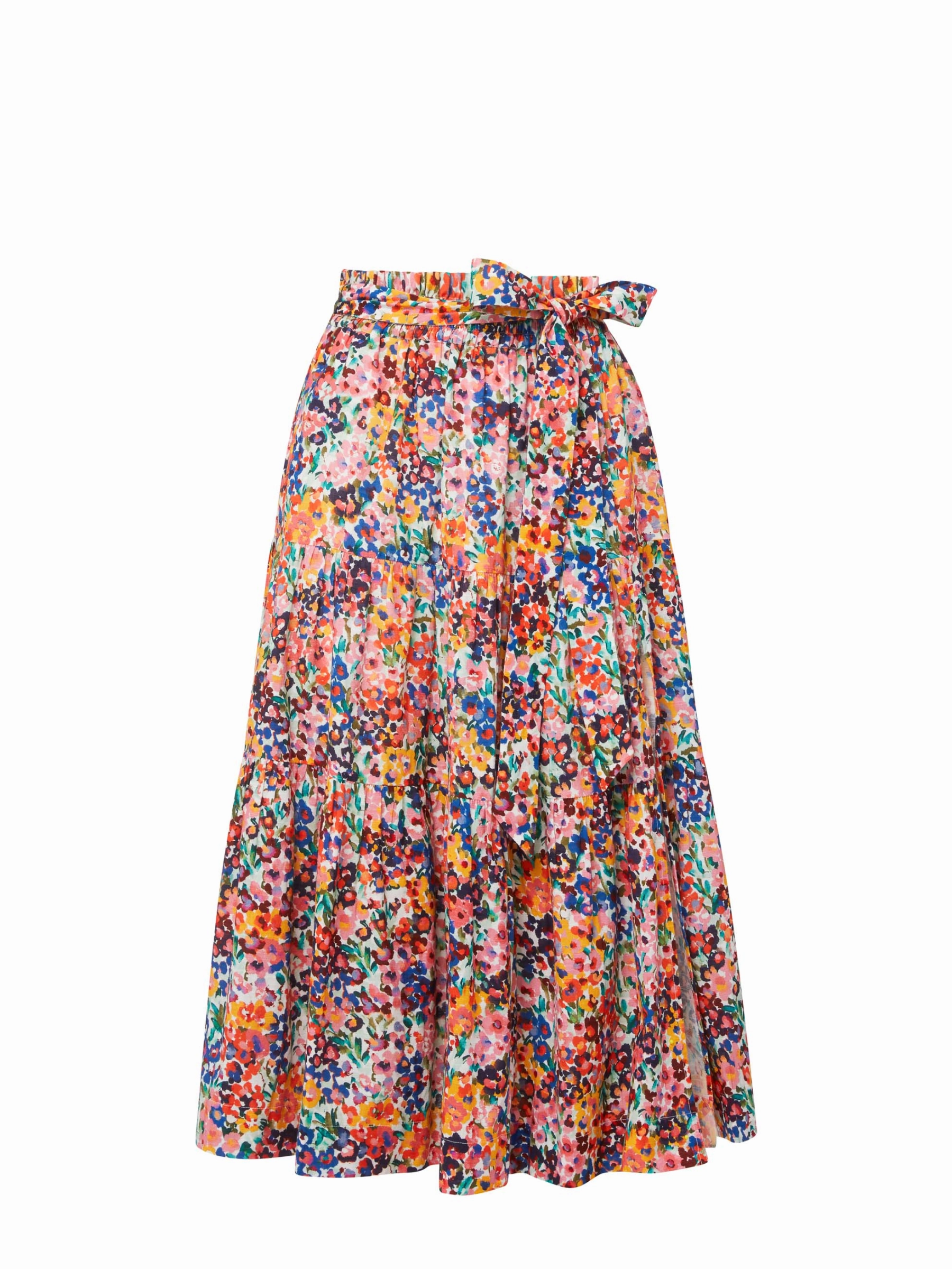 Sequined Finish Glossy Texture Jenni Skirt In Painted Petals