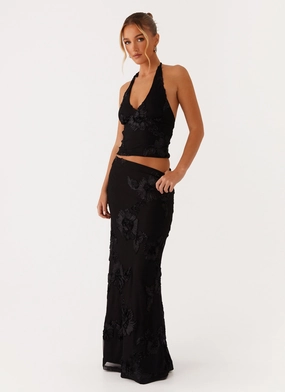 Radiate Maxi Skirt - Black Chill Mood Easy Fit