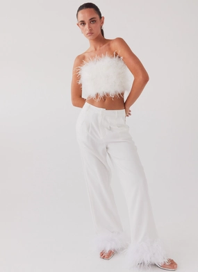 Shake It Off Feather Pants - Snow Breathable back panel