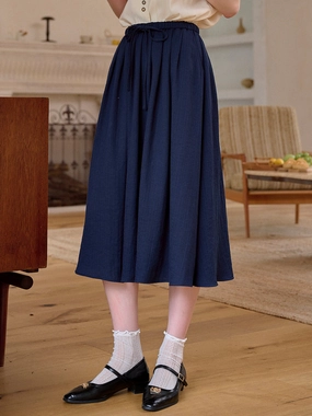 Sadie A-Line Lyocell Linen Skirt Non slip grip