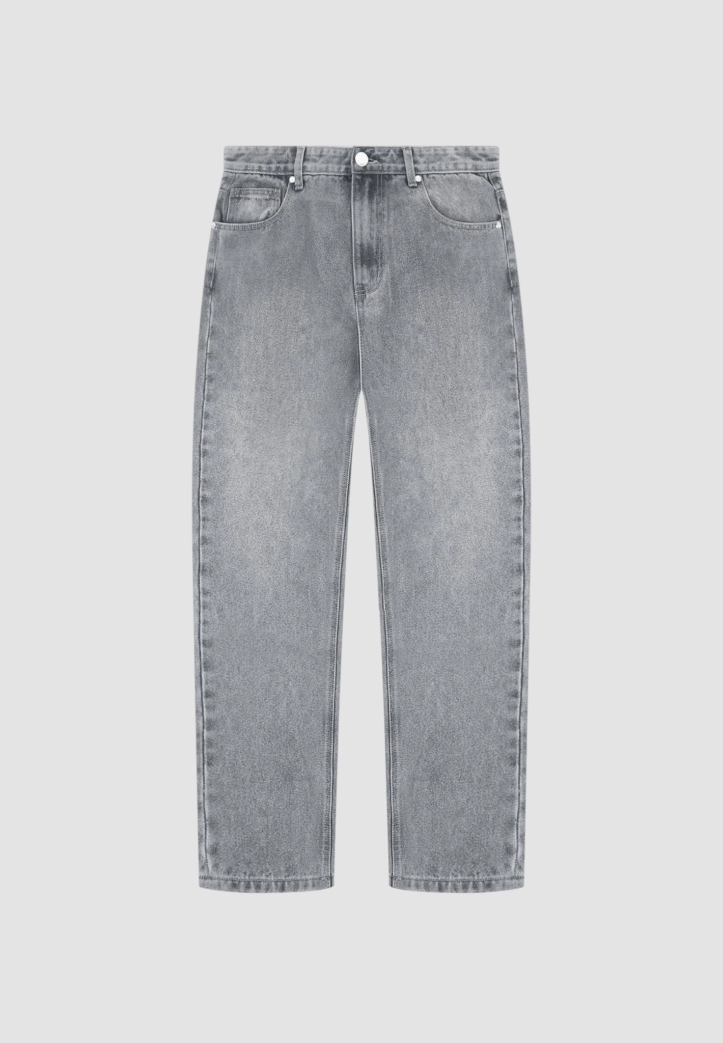 Regular Fit Jeans - Washed Grey Luxury Student Outfit Timeless Comfort