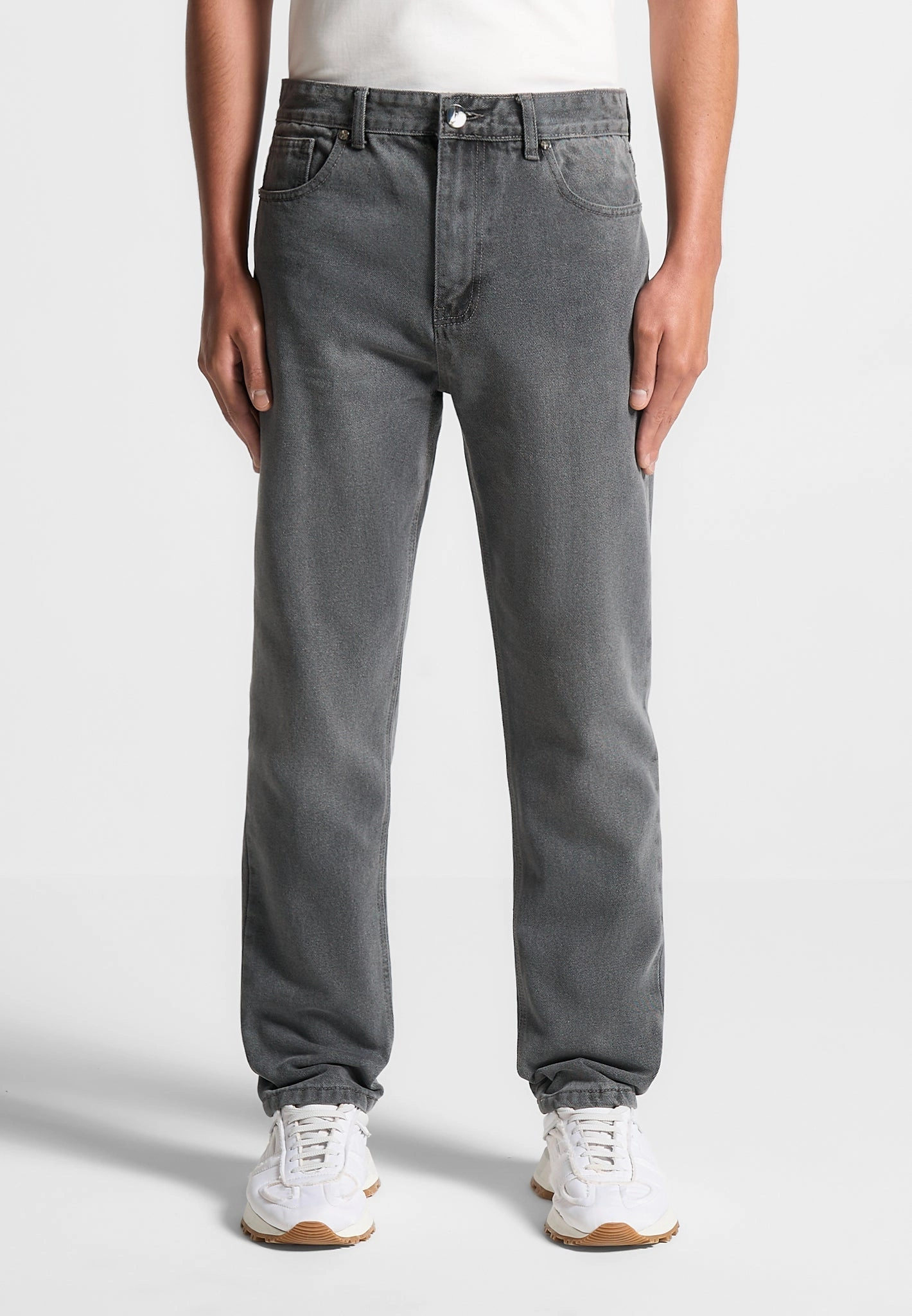 Regular Fit Jeans - Washed Grey Sustainable Creative Look Practical Comfort