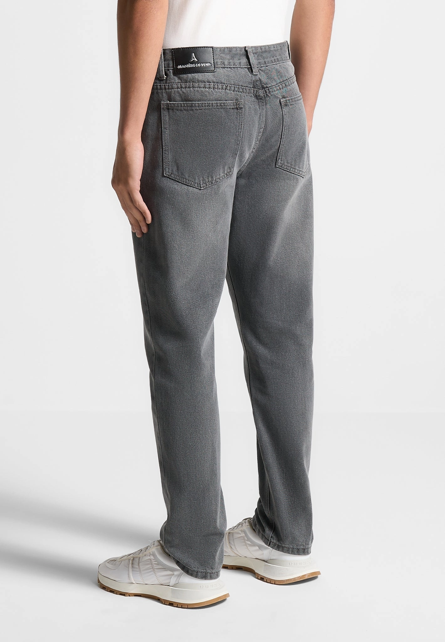 Regular Fit Jeans - Washed Grey Workwear Ready Non Restrictive Cut
