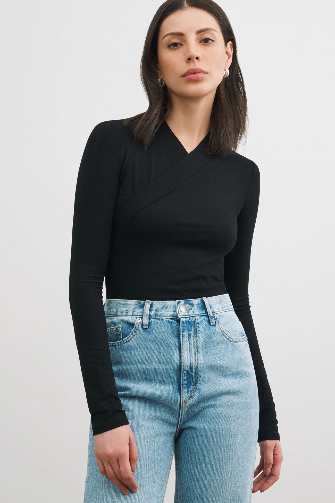 Sloane Top DoubleStitched Hem Modern Design