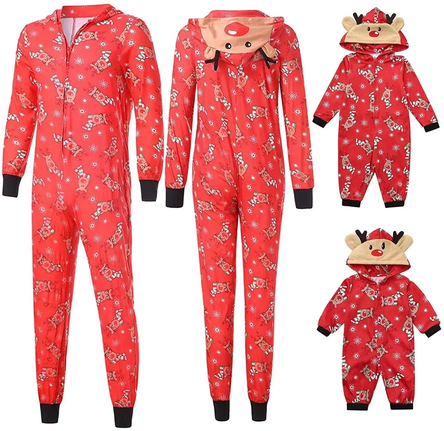 Reindeer Christmas Family Matching Onesie Pajamas