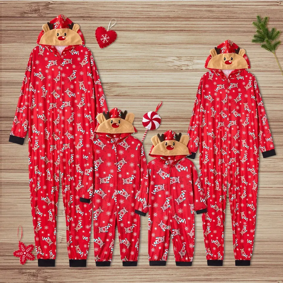 Reindeer Christmas Family Matching Onesie Pajamas