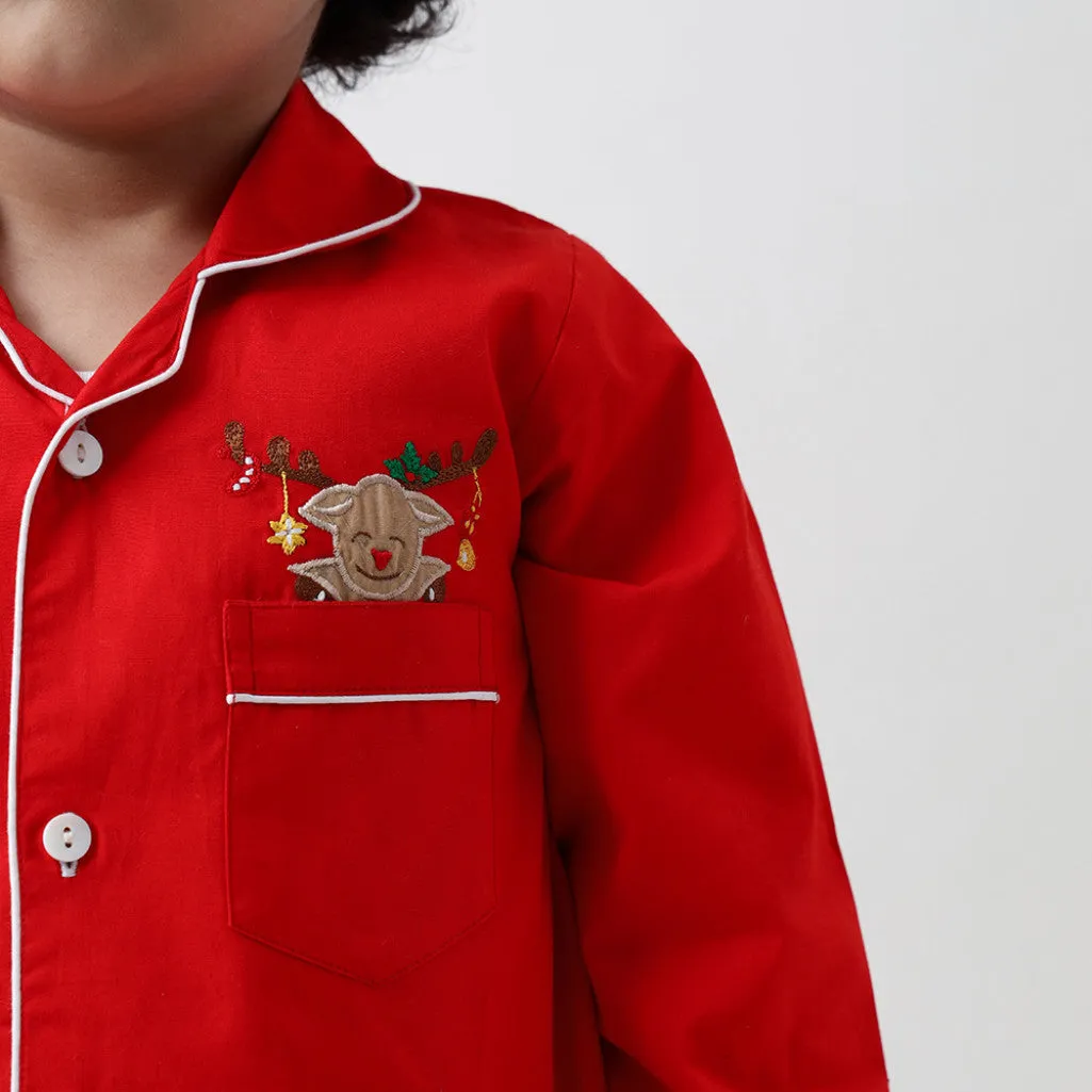 Reindeer Pajama Set For Kids