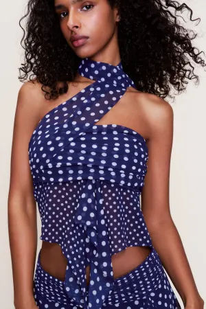Contemporary Cut Chiffon Wrap Around Top
