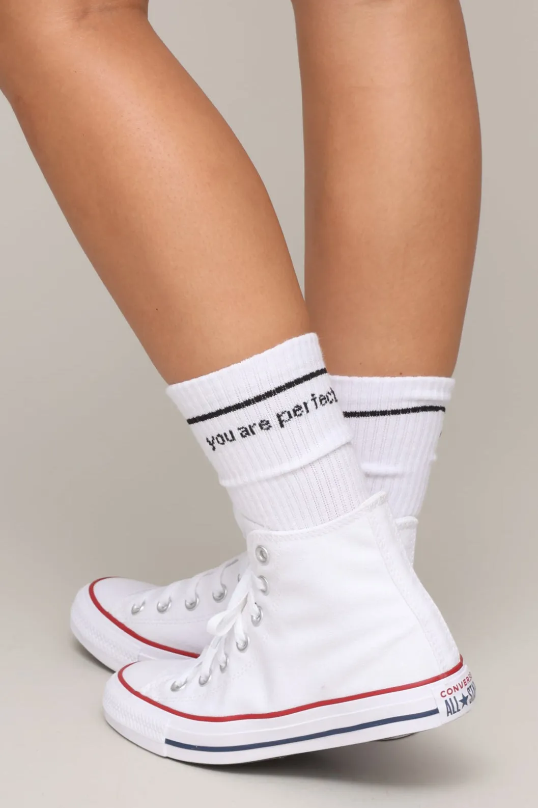 UPF Protective Fabric PlacketDetail You Are Perfect Sock