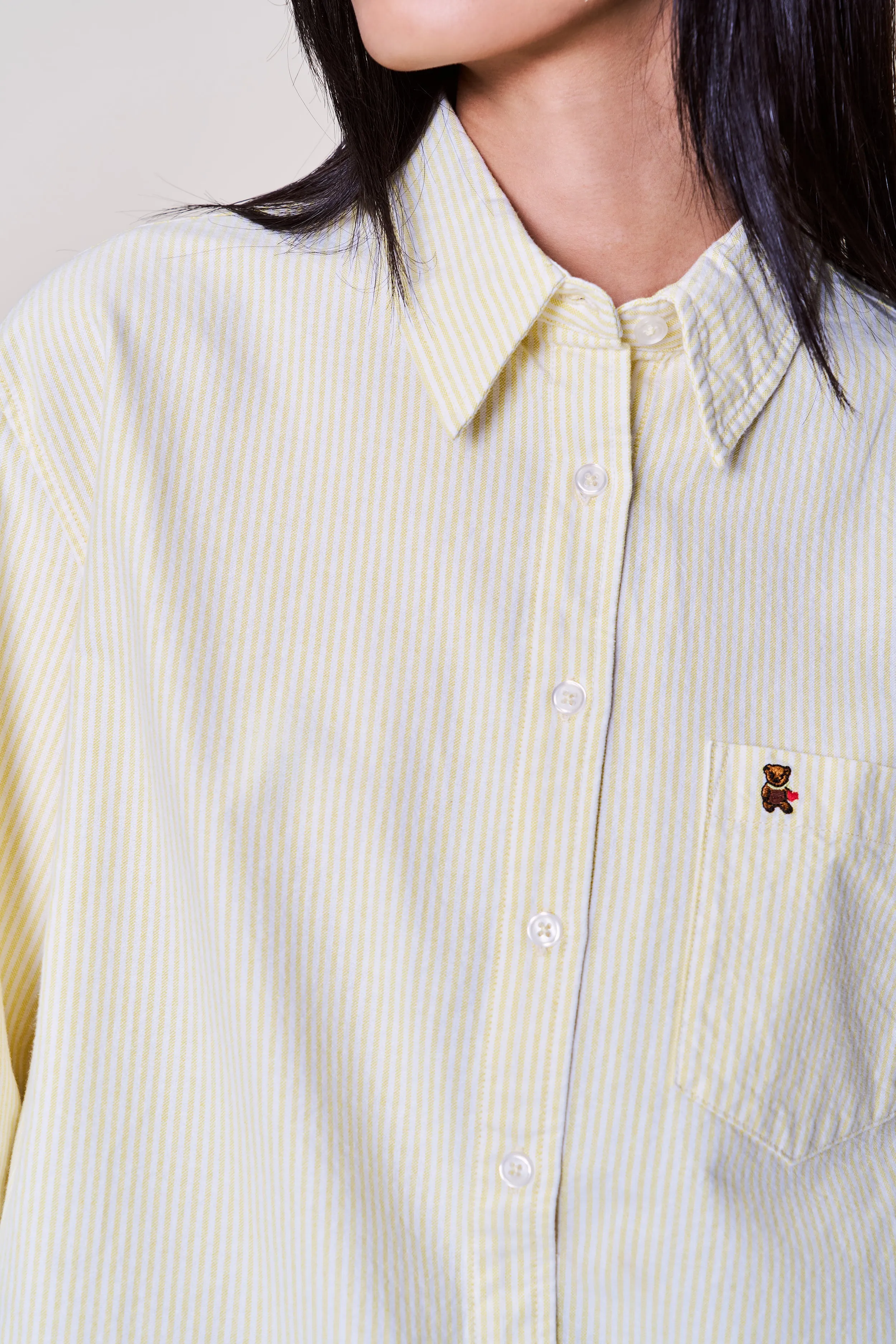 Buttonless Closure Shrinkage Prevention Treatment Oona Buttondown