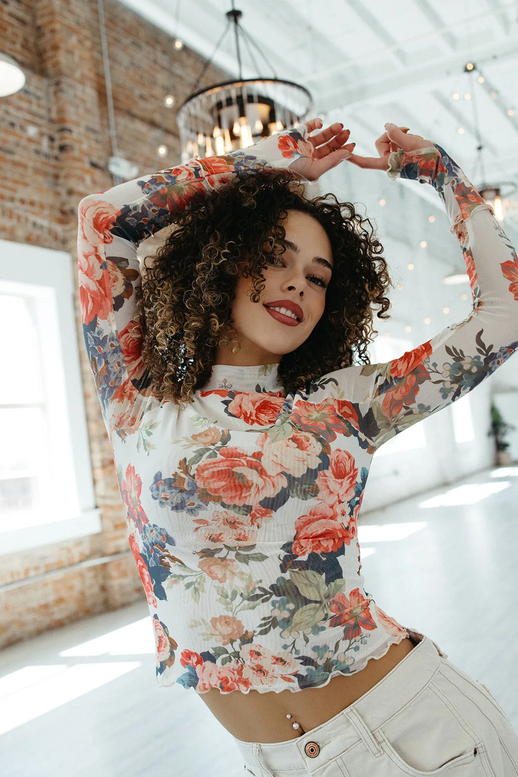 Ultra Soft Handfeel StretchFit First Crush Mesh Top