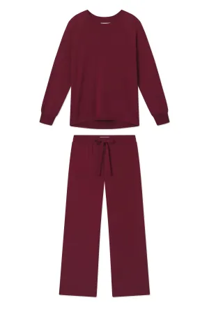 Relax Pants Set in Burgundy