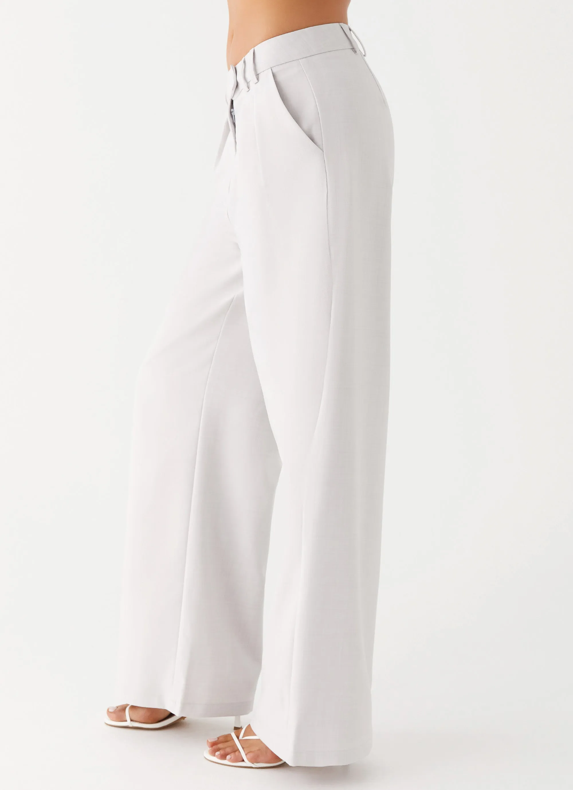 DoubleLayeredKnees Odor Control Treatment Asha Low Rise Pants - Ivory