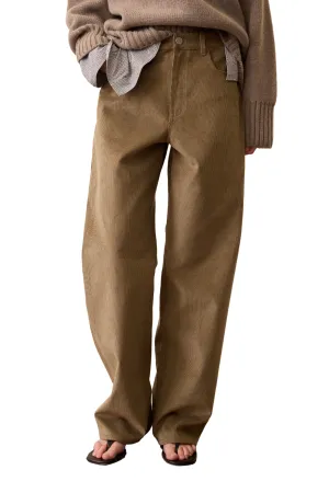 Relaxed Corduroy Trousers Quick drying material Rubberized Hem