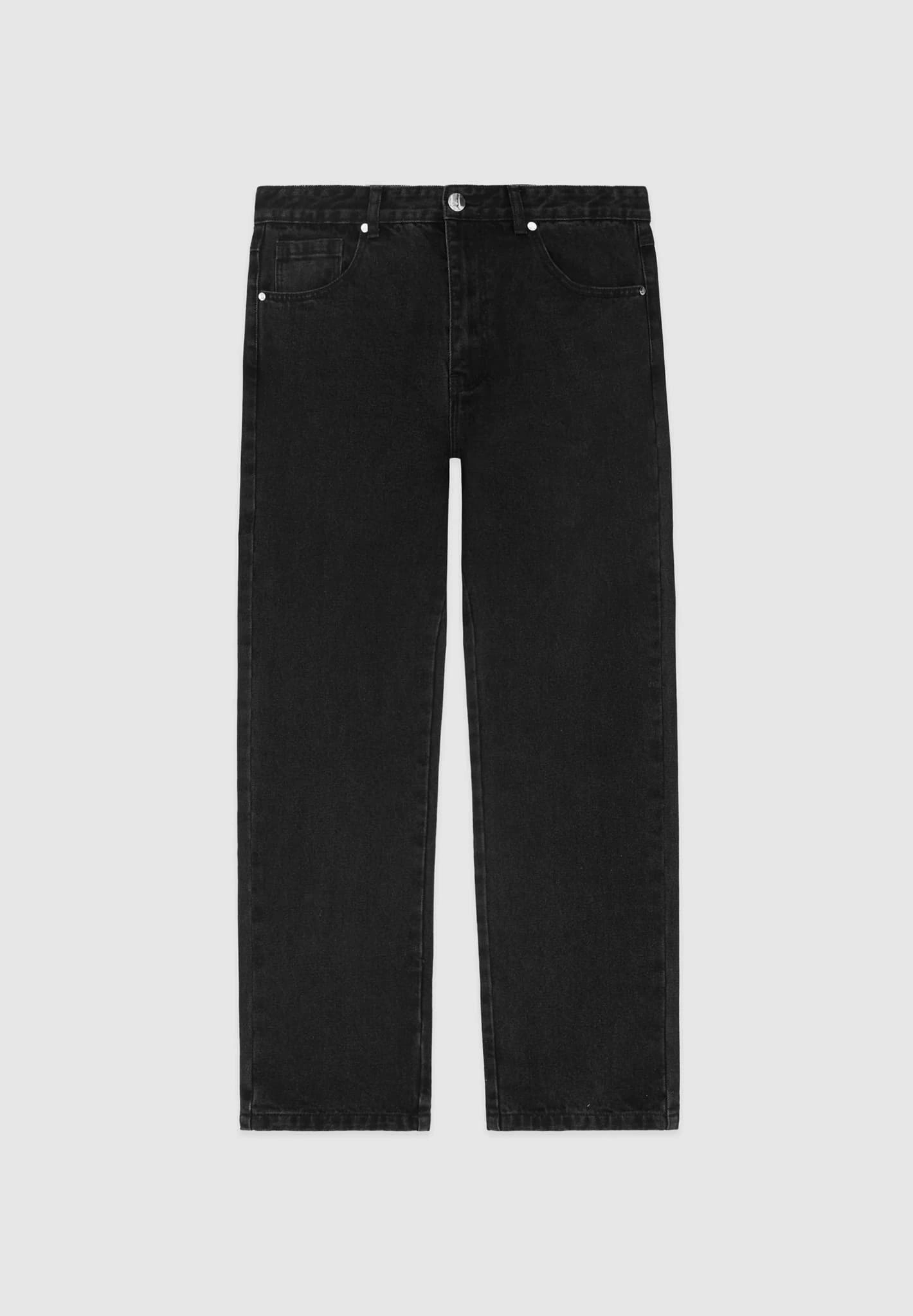 Straight Leg Design Year Rounder Relaxed Fit Jean - Washed Black