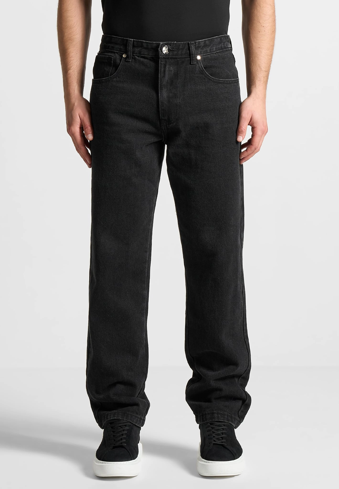 Relaxed Fit Jean - Washed Black Fashion Uniform
