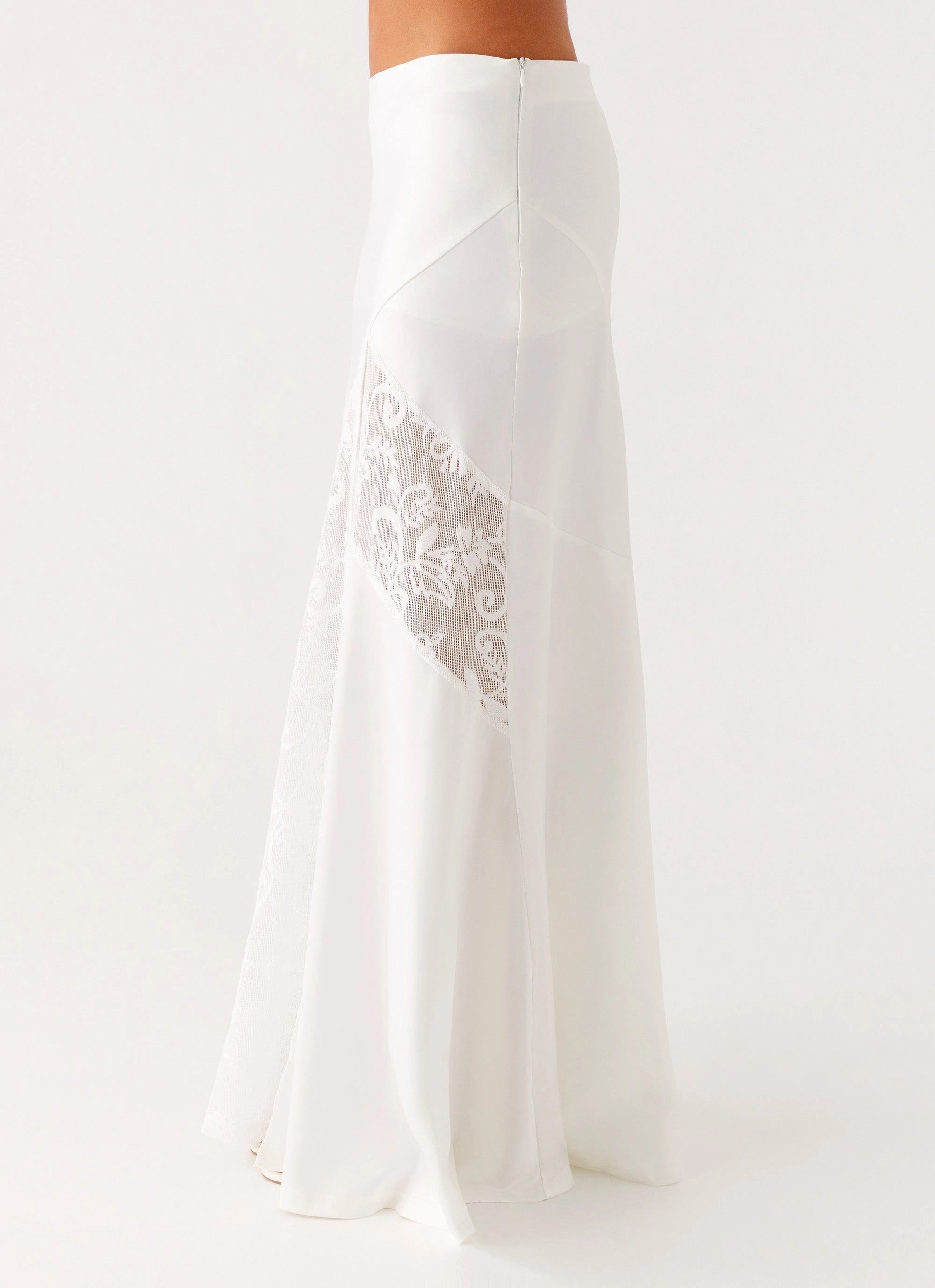 Soft Mood Dasie Lace Maxi Skirt - White